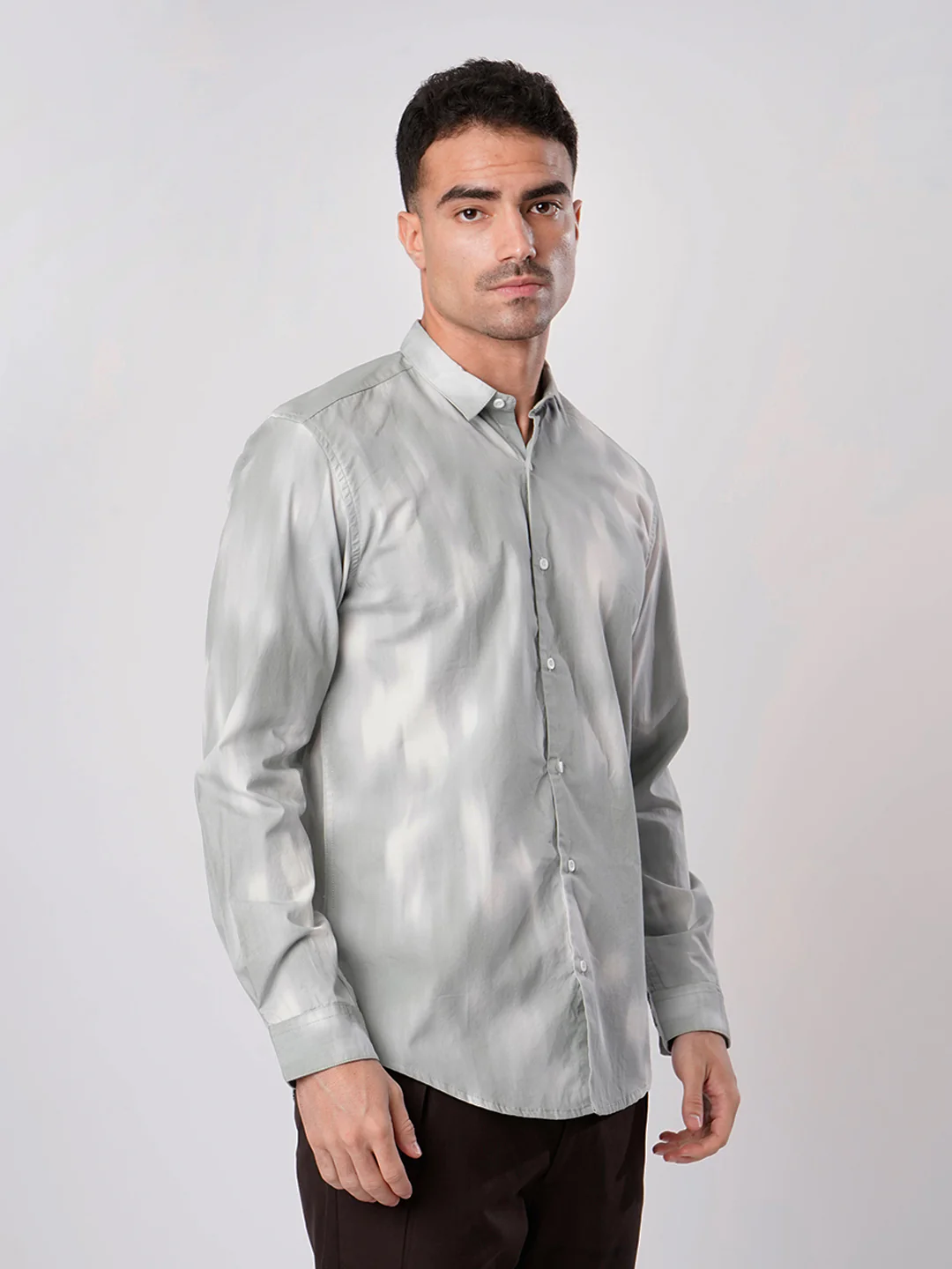 Men Green Abstract Printed Shirt - Image 3