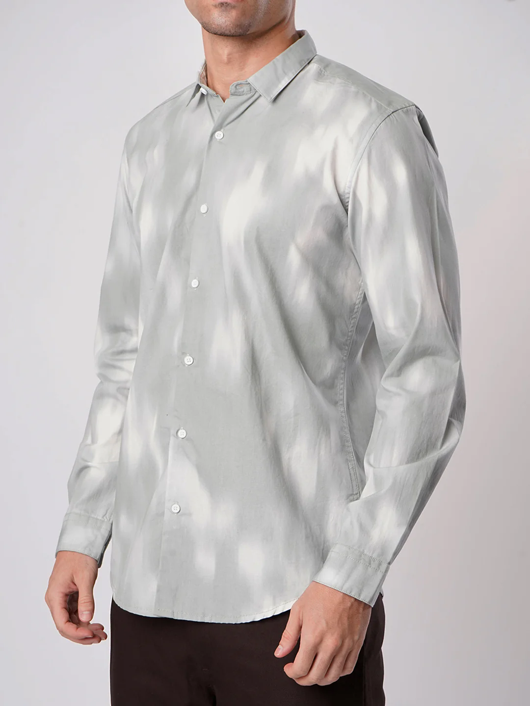 Men Green Abstract Printed Shirt - Image 4