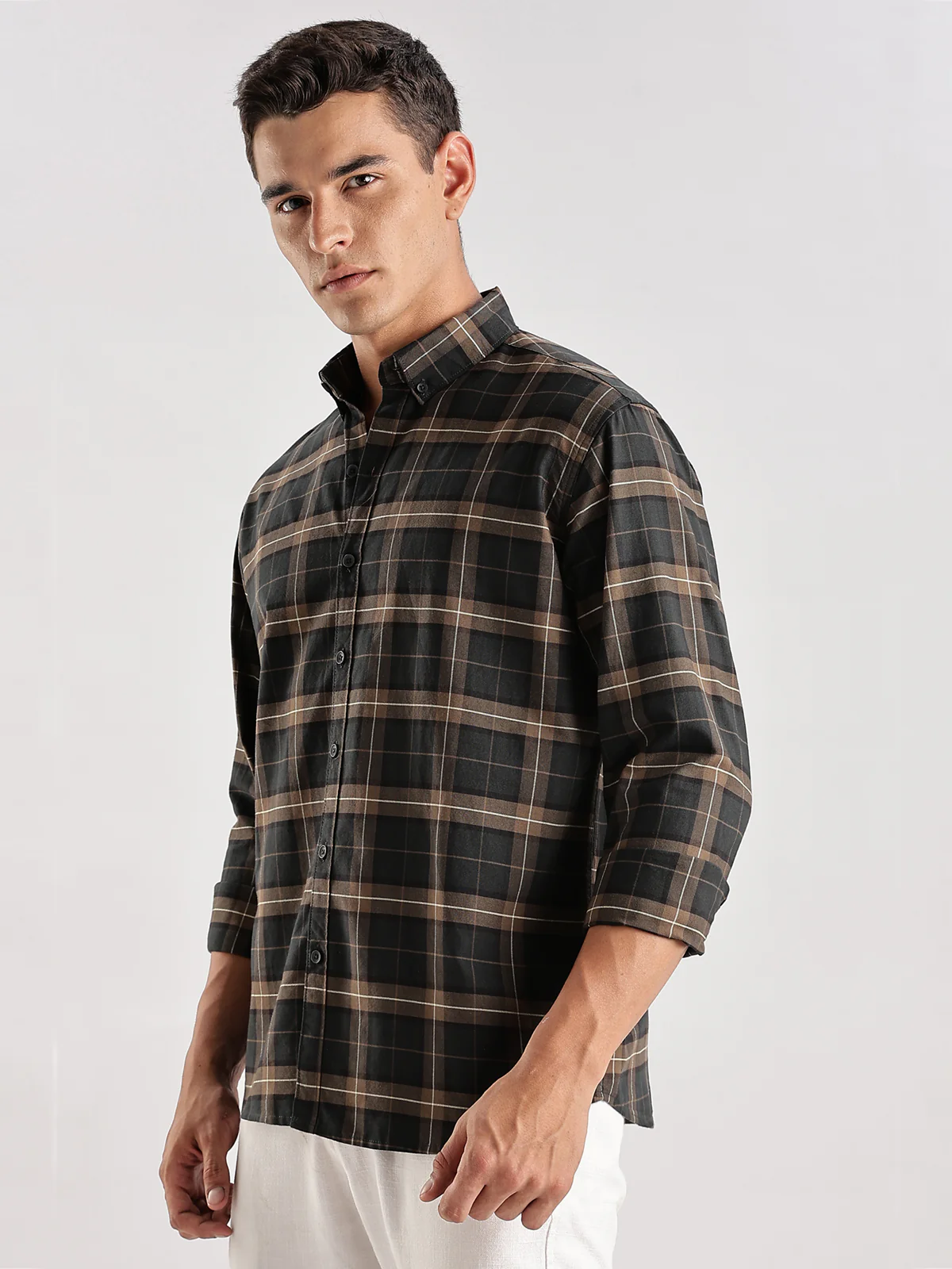 Men Green Casual Shirt - Image 4
