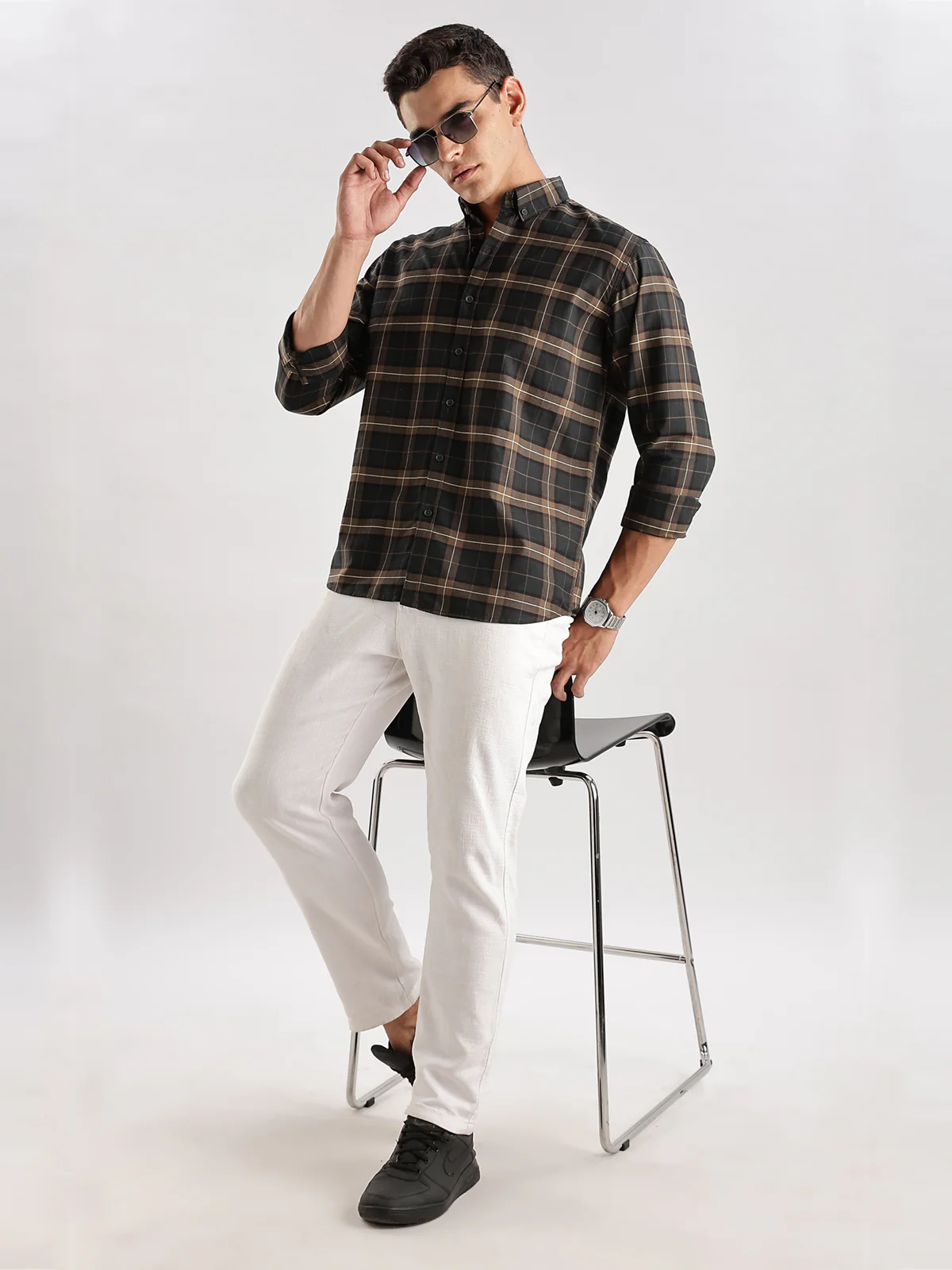 Men Green Casual Shirt - Image 6