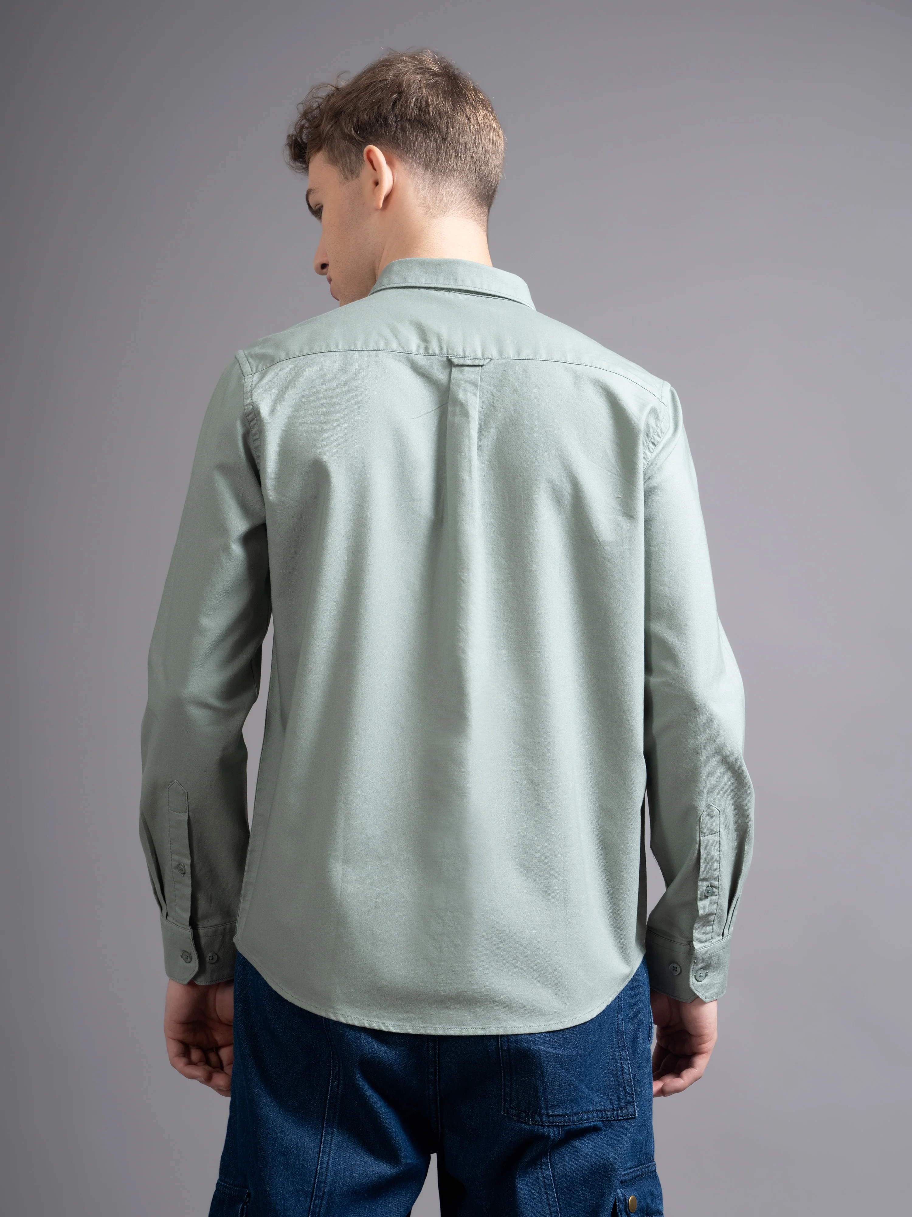 Men Green Casual Shirt - Image 4