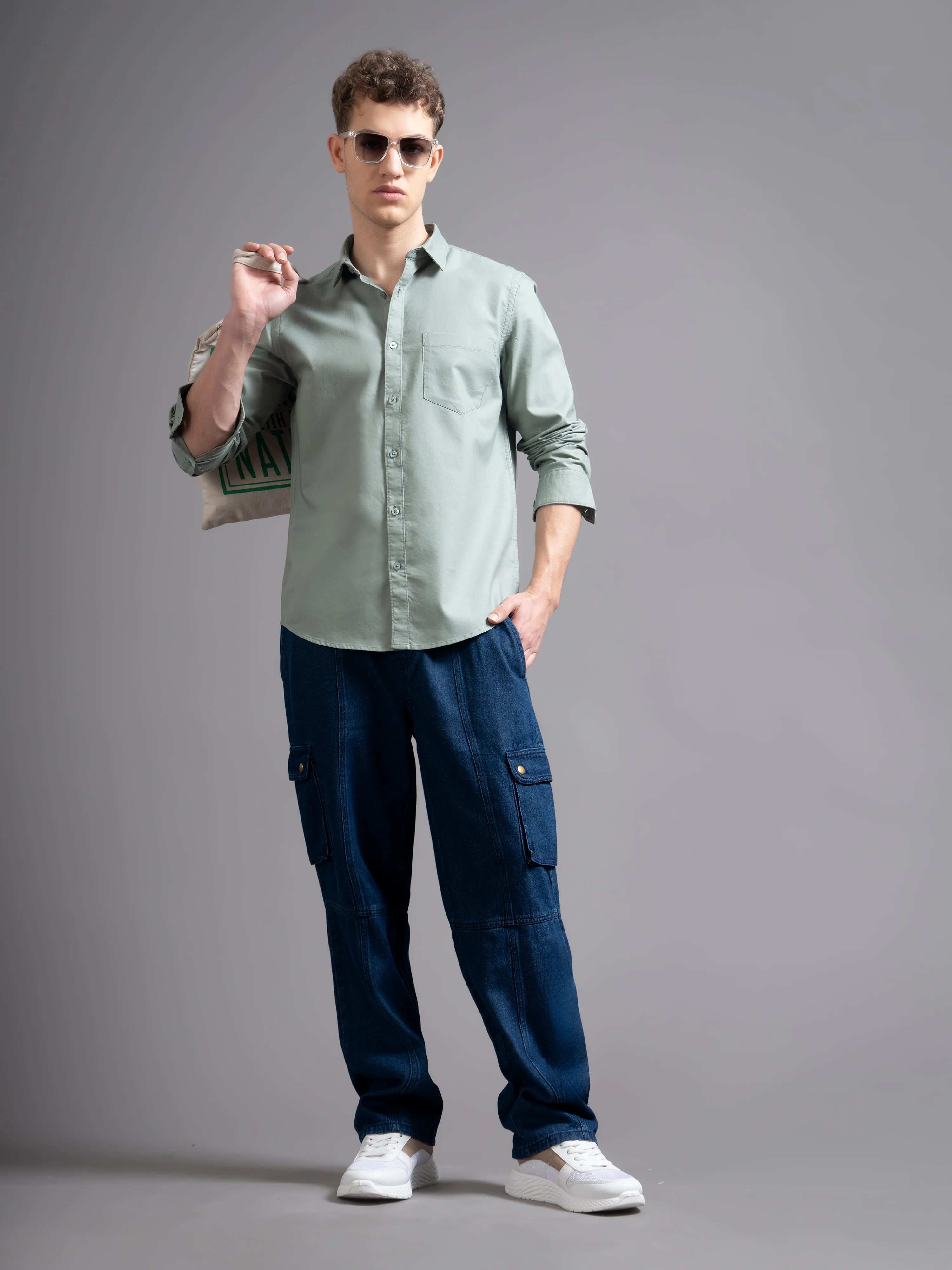 Men Green Casual Shirt - Image 7