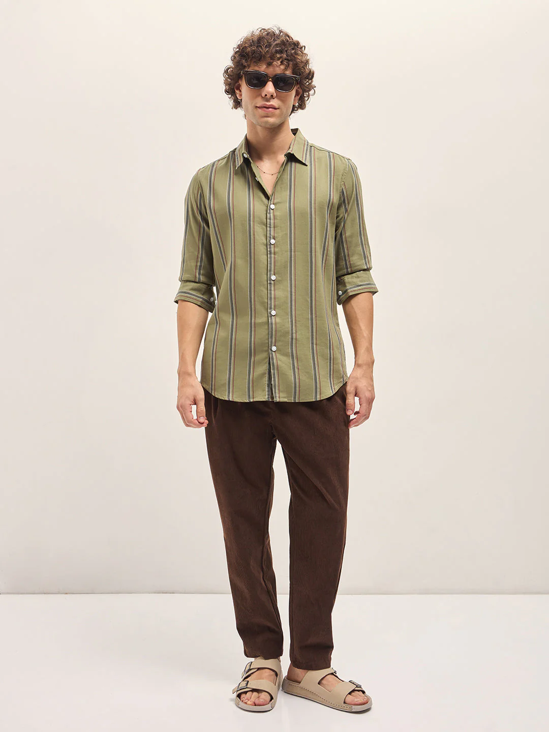 Men Green Casual Shirt - Image 4