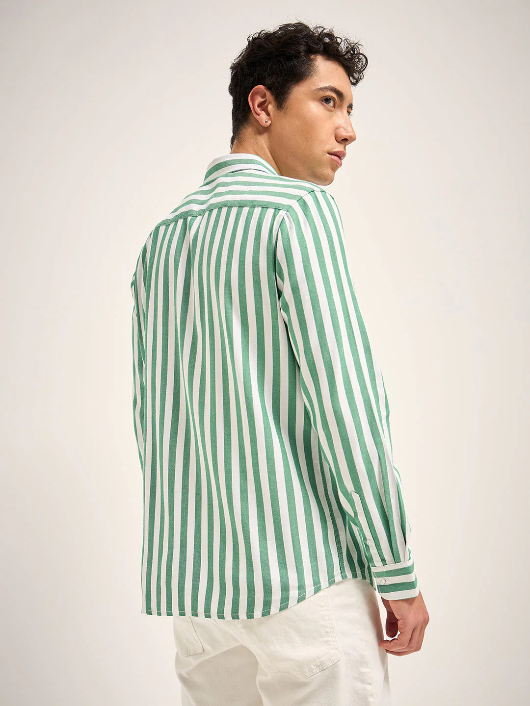 Men Green Casual Shirt - Image 2