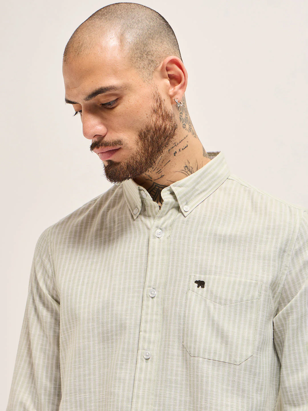 Men Green Casual Shirt - Image 5