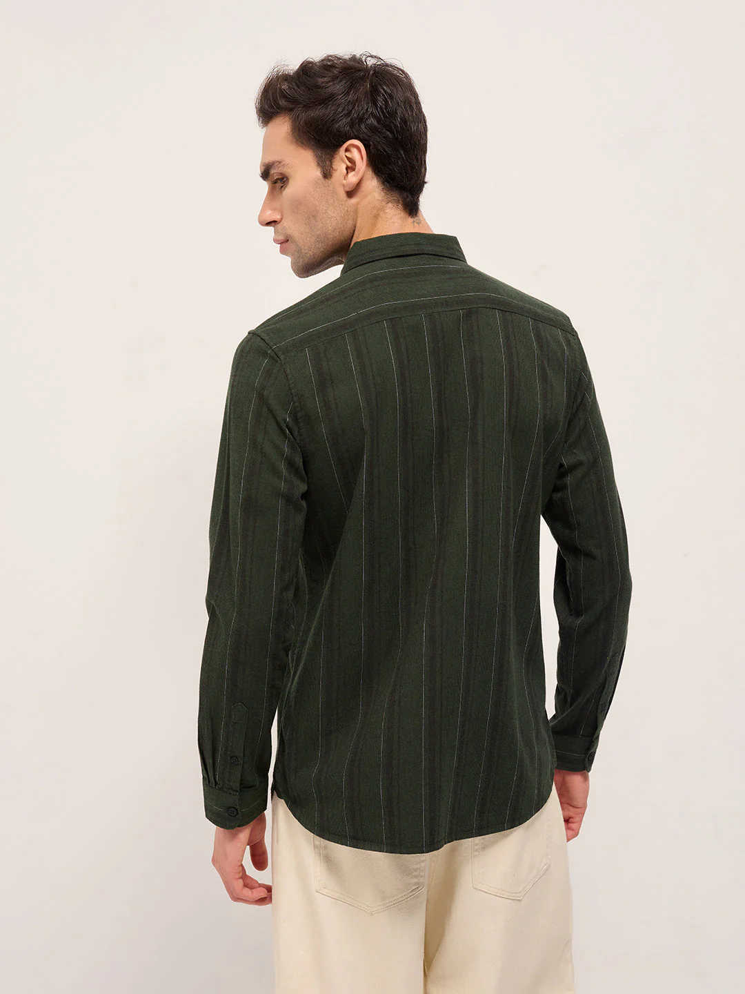 Men Green Casual Shirt - Image 2