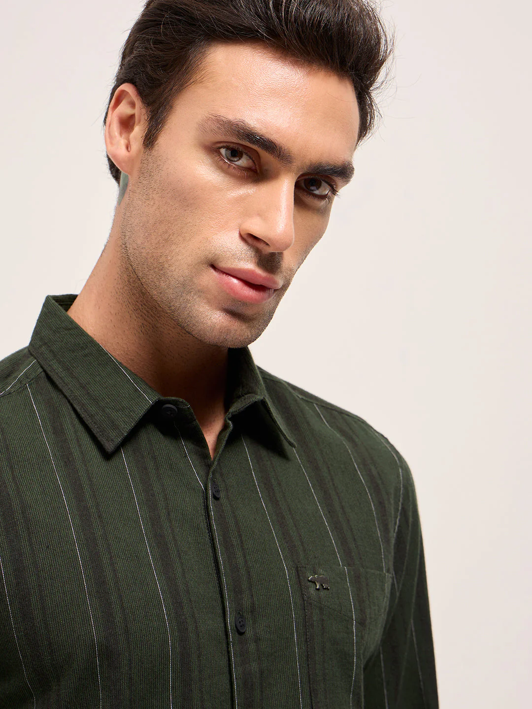 Men Green Casual Shirt - Image 5