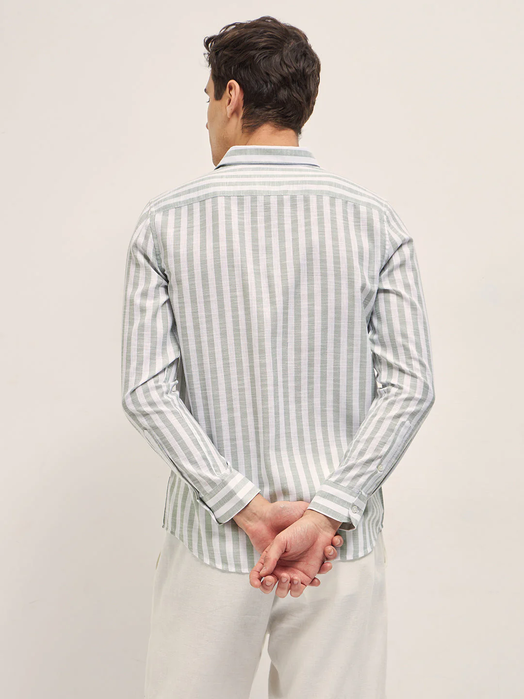 Men Green Casual Shirt - Image 2