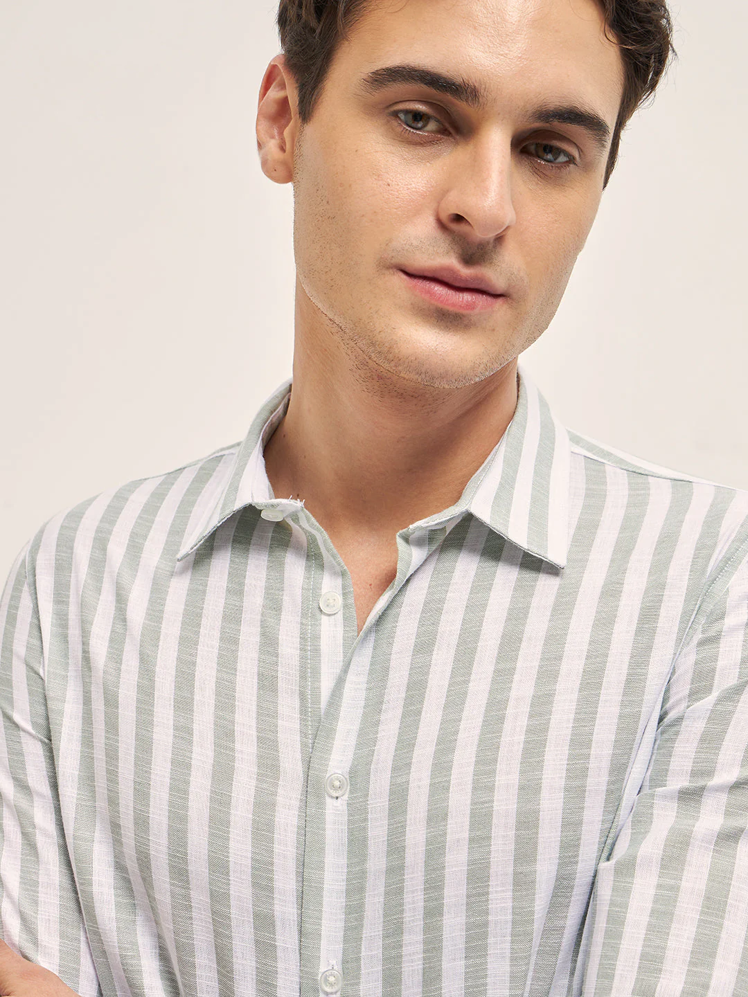 Men Green Casual Shirt - Image 5