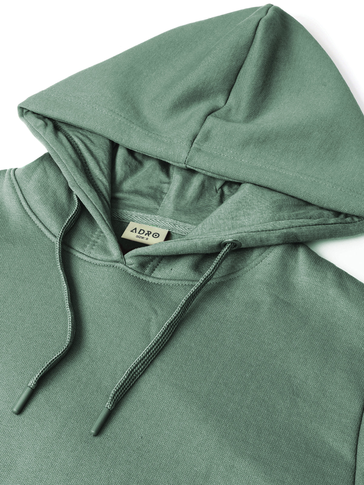 Men Green Cotton Fleece Hoodie - Image 5