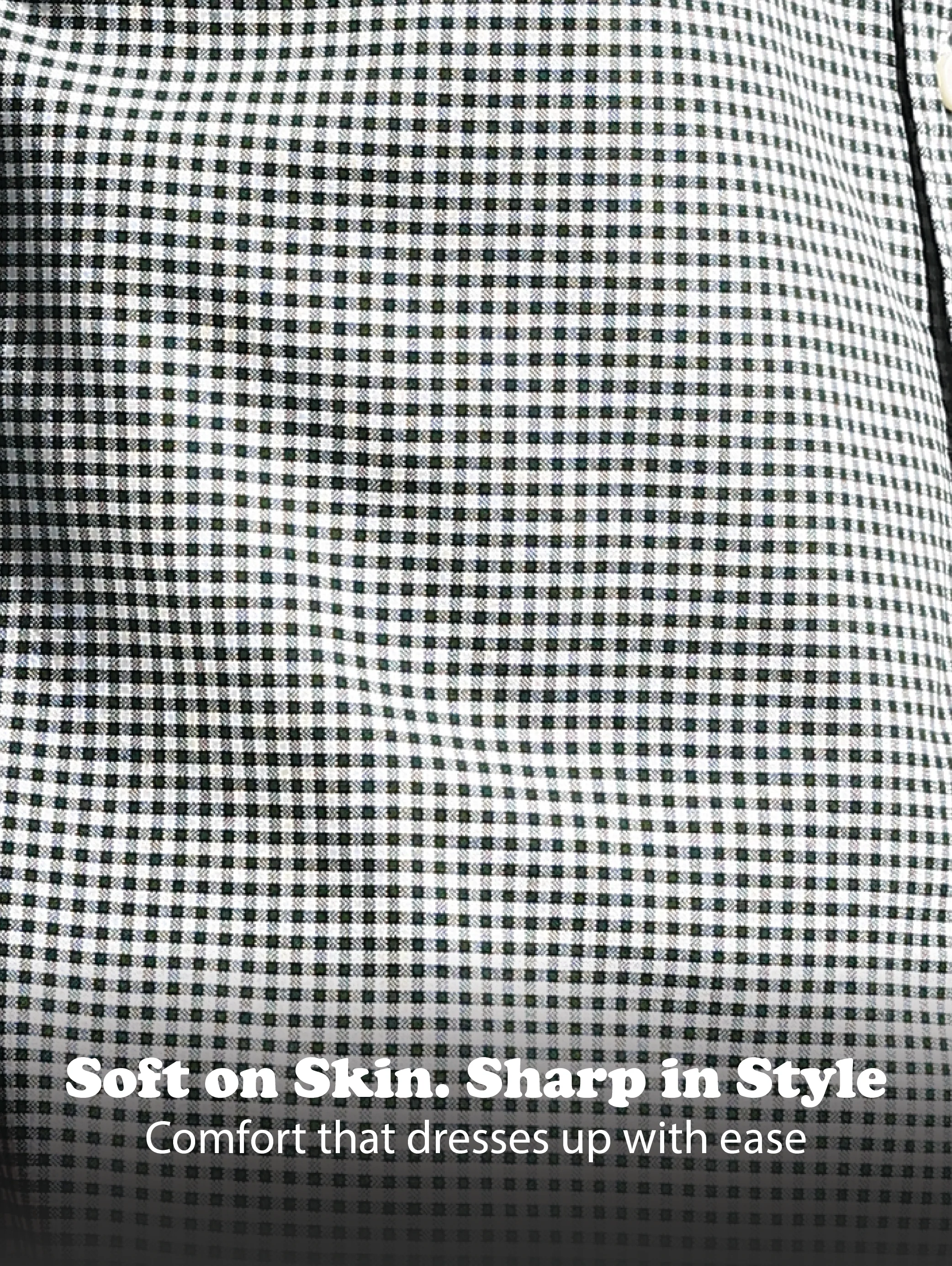 Men Green Cotton Oxford Slim Fit Mini Checks Shirt - Image 12