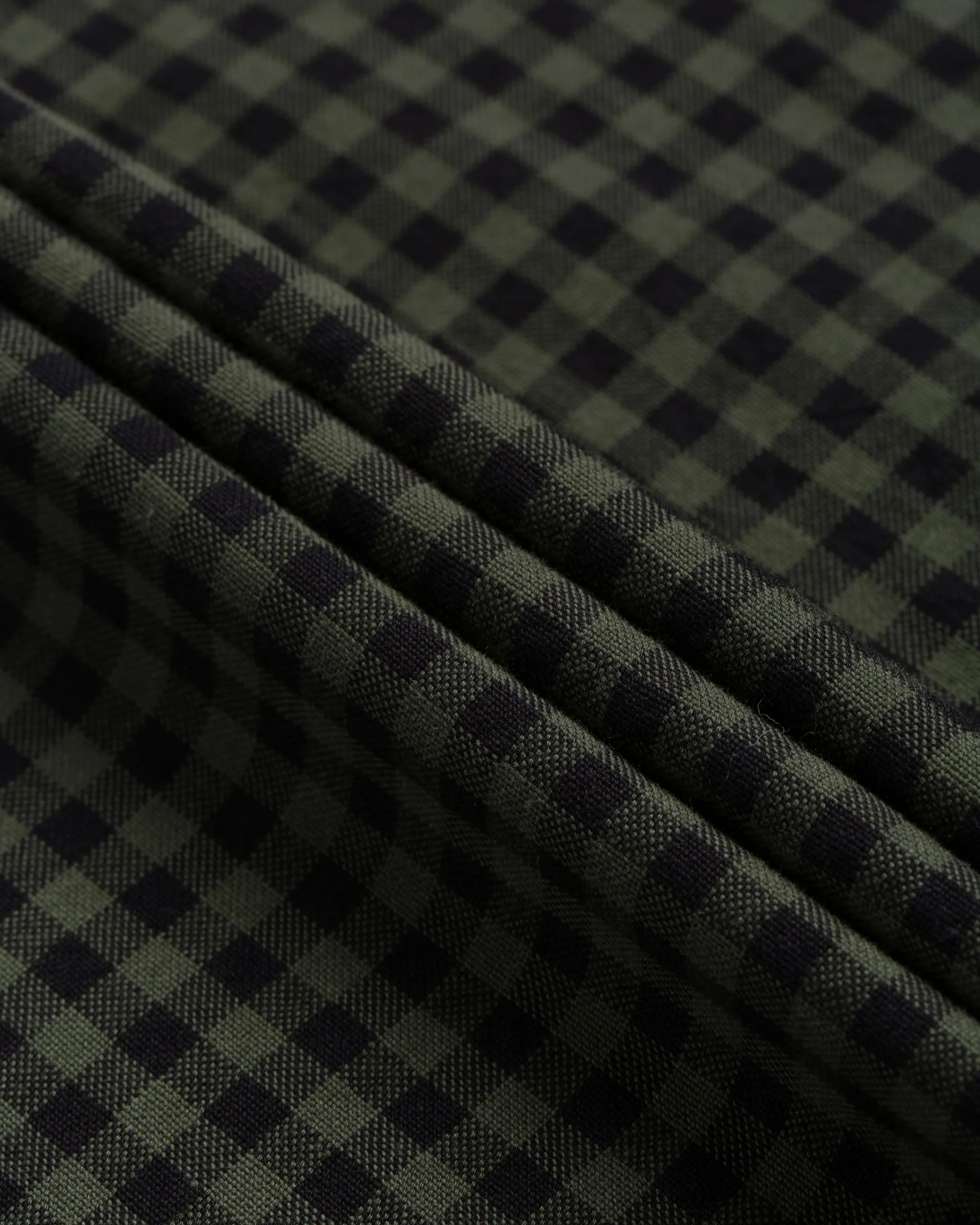 Men Green Gingham Checked Shirt - Image 7