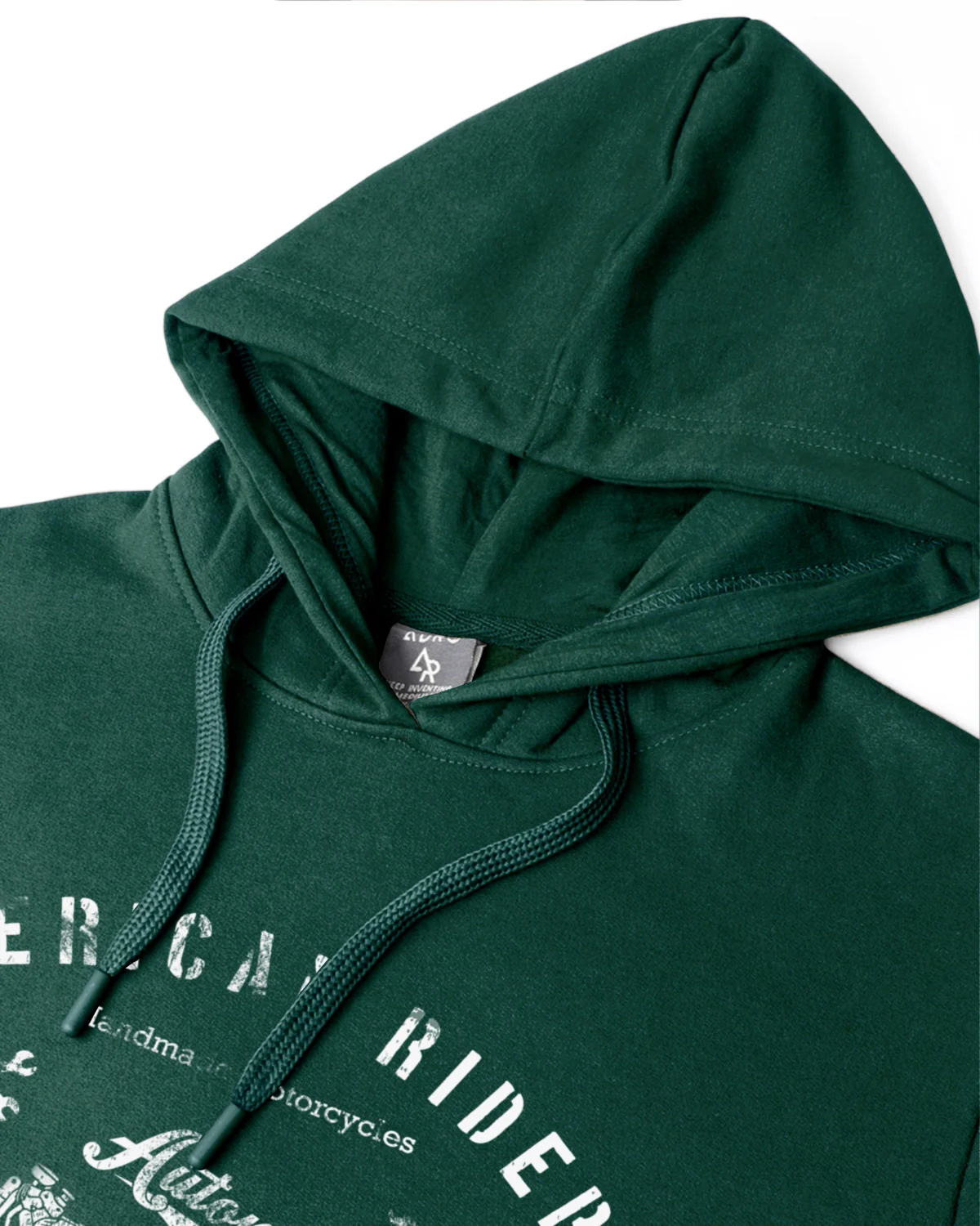 Men Green Printed Hoodie - Image 4