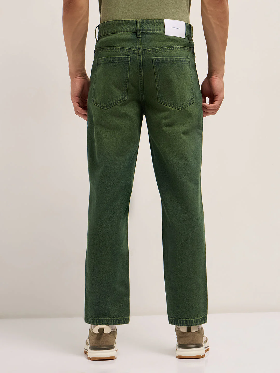Men Green Mid-Rise Straight Fit Jeans - Image 2