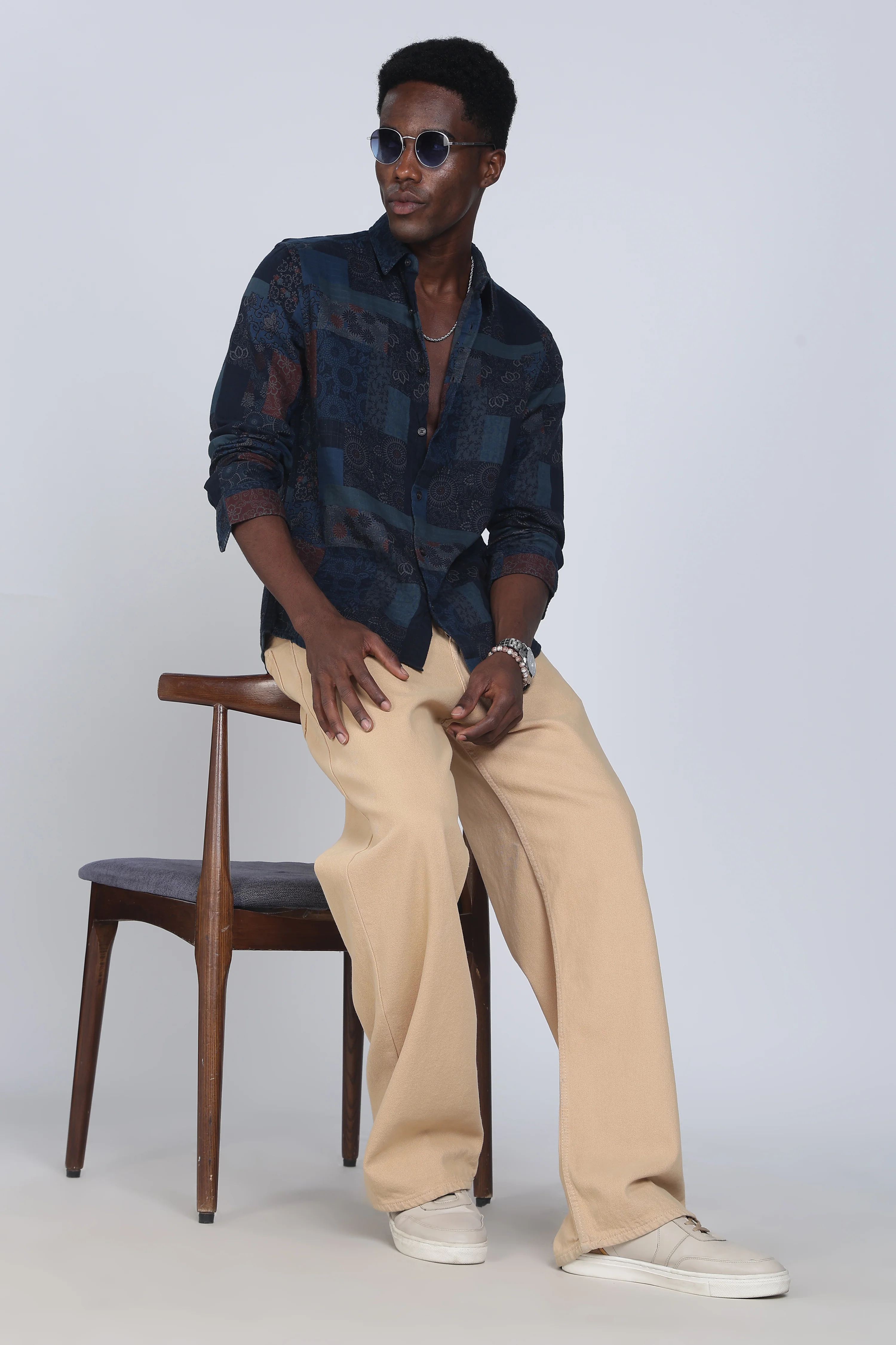 Men Green Multi Patch Print Shirt - Image 2