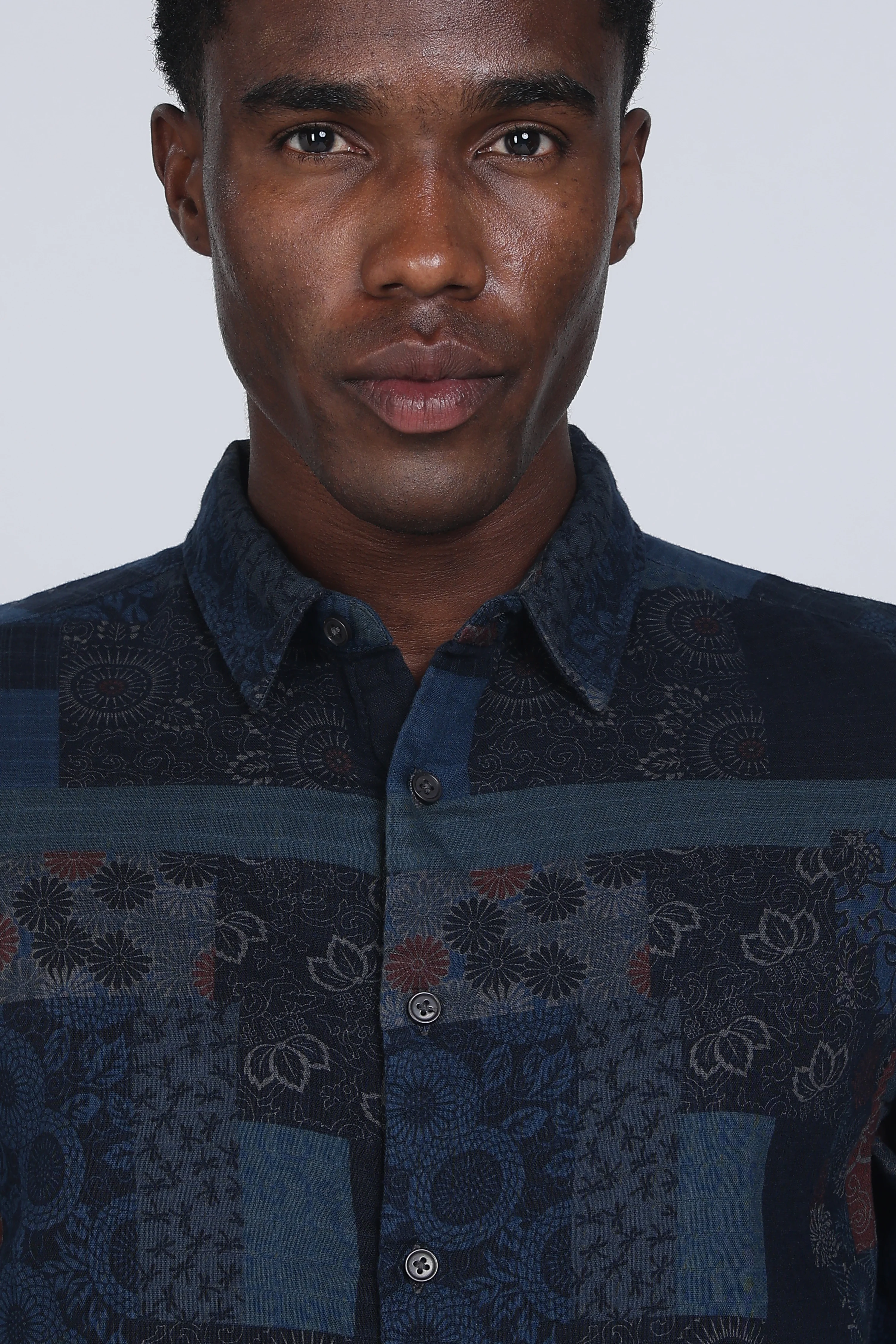 Men Green Multi Patch Print Shirt - Image 3