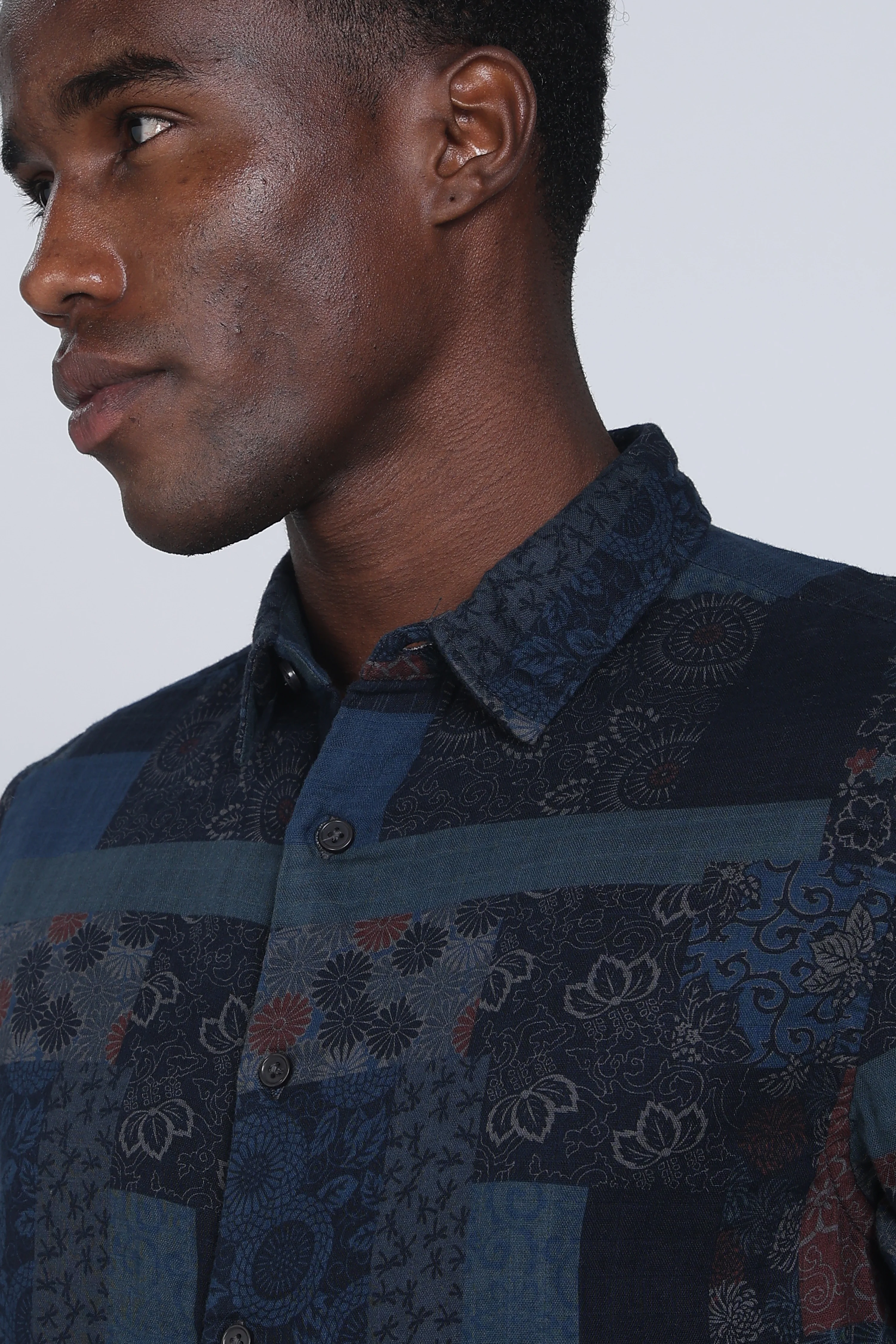 Men Green Multi Patch Print Shirt - Image 5