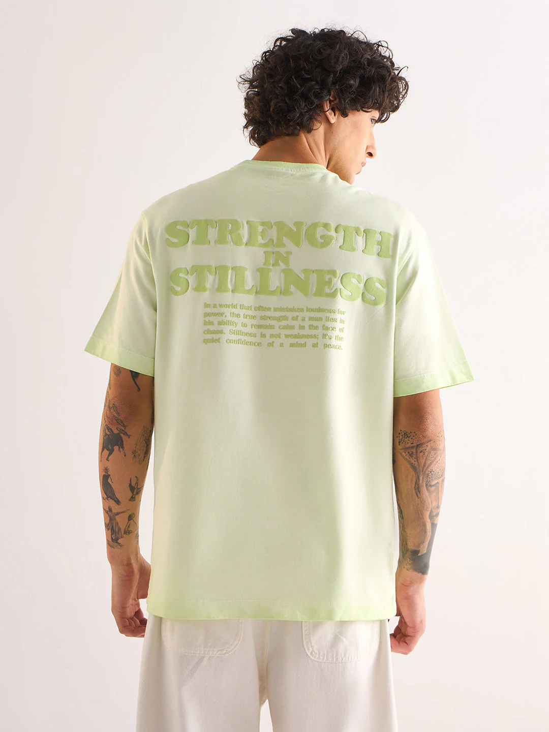 Men Green Oversized T-Shirt - Image 2