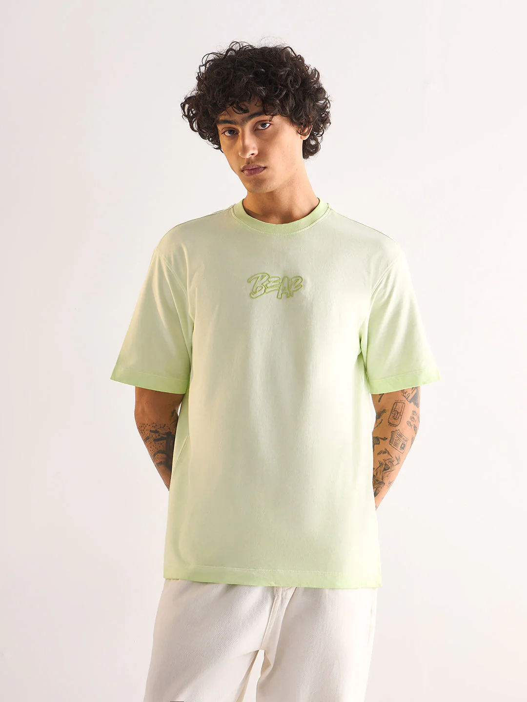 Men Green Oversized T-Shirt - Image 6