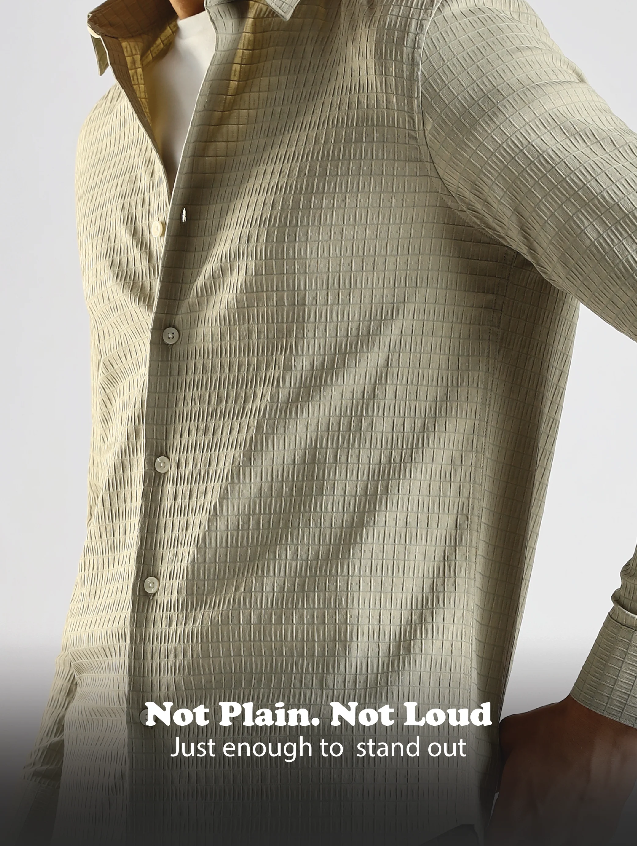 Men Green Poly Blend Slim Fit Shirt - Image 13