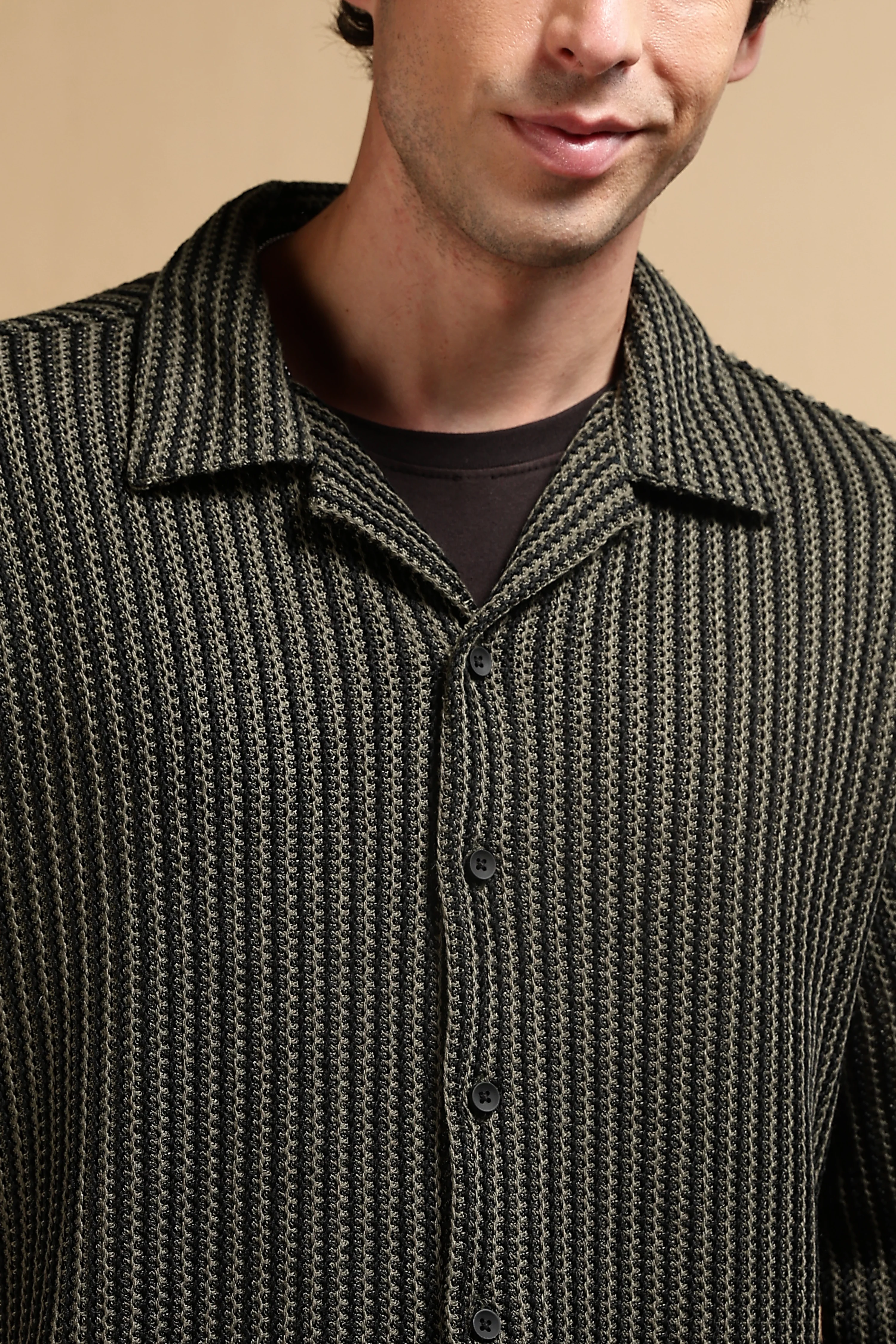 Men Green Polyester Relaxed Fit Shirt - Image 6