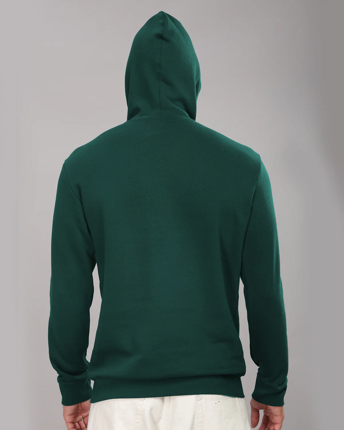 Men Green Printed Hoodie - Image 3