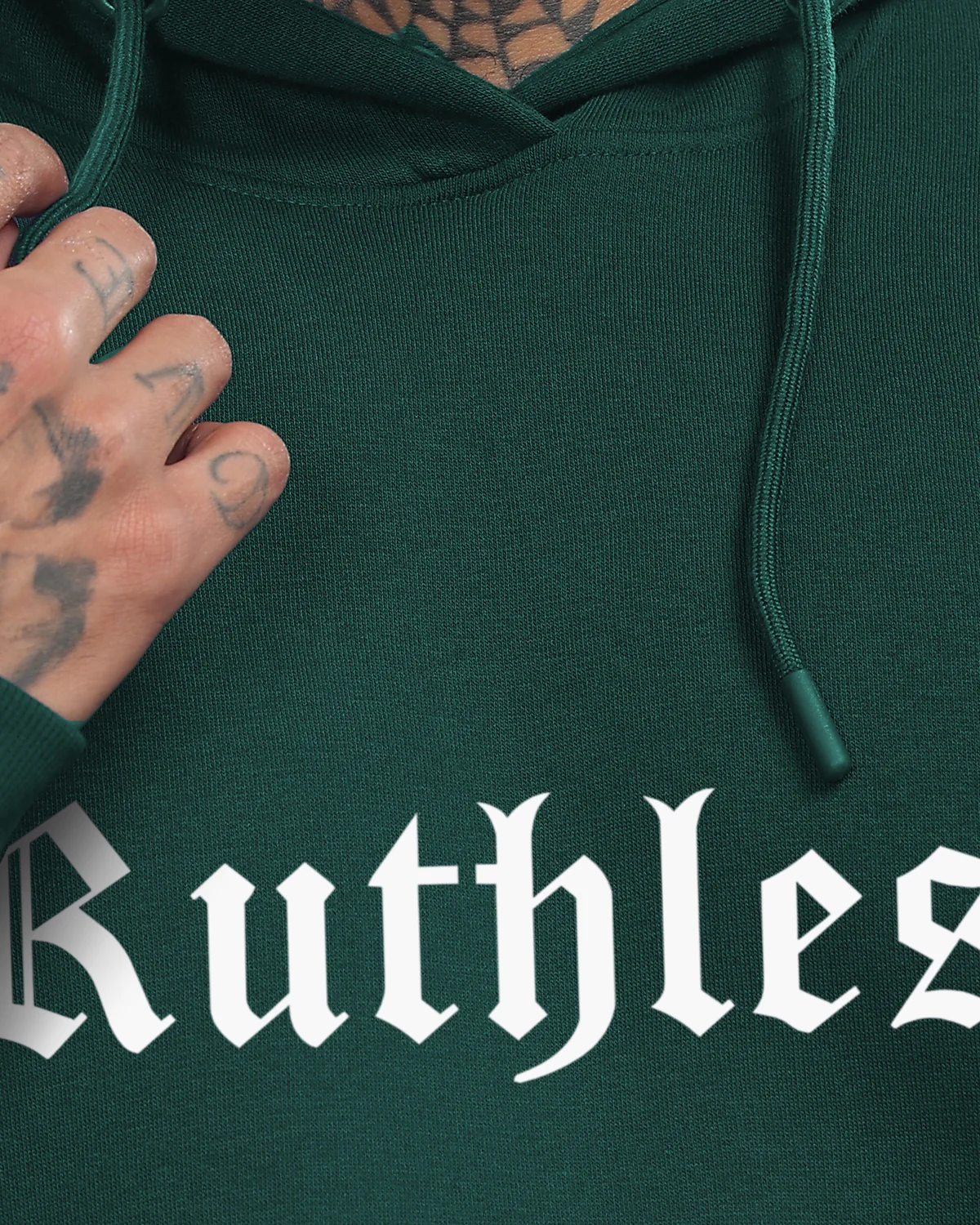 Men Green Printed Hoodie - Image 4