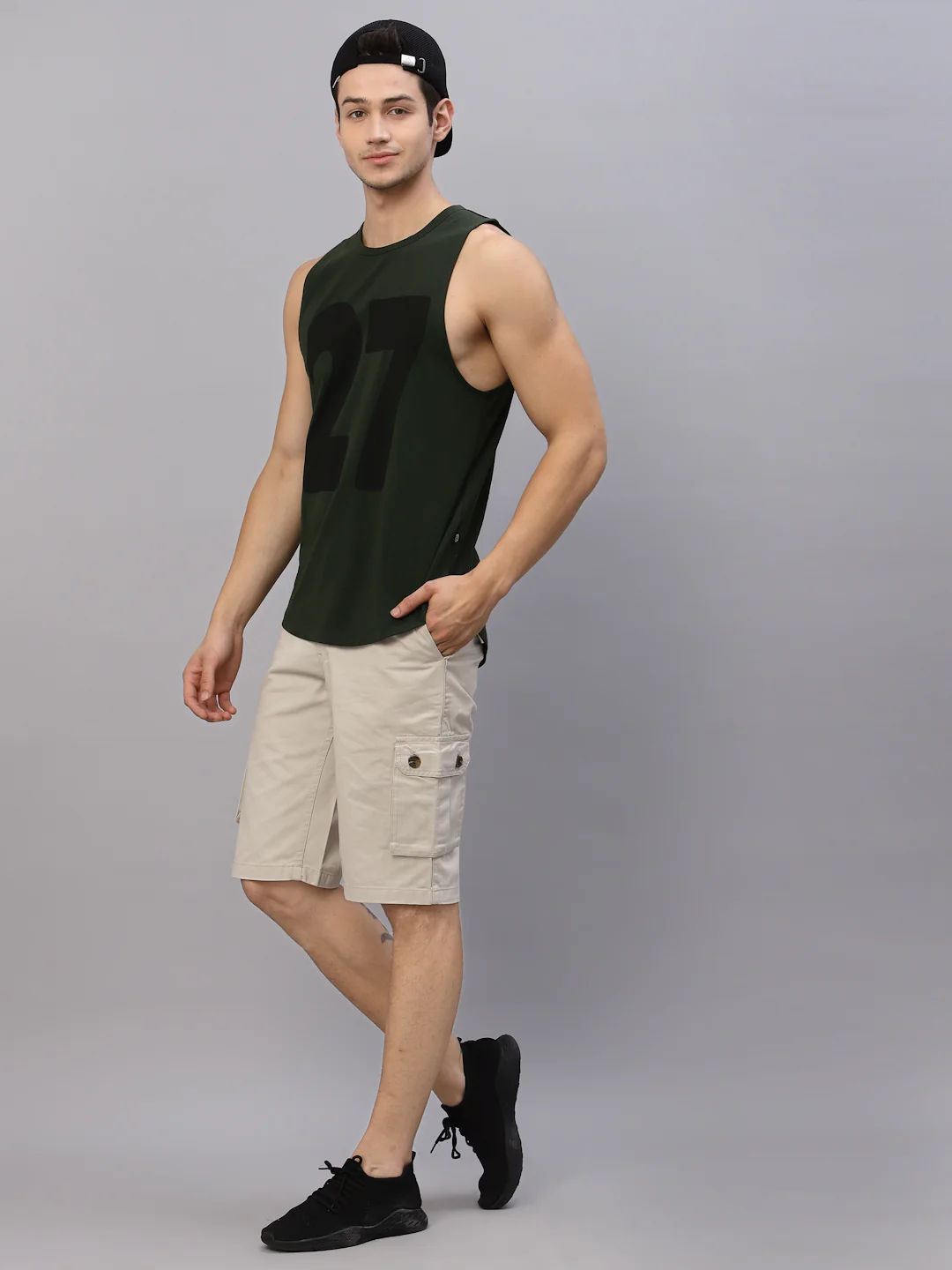 Men Green Printed T-Shirt - Image 2