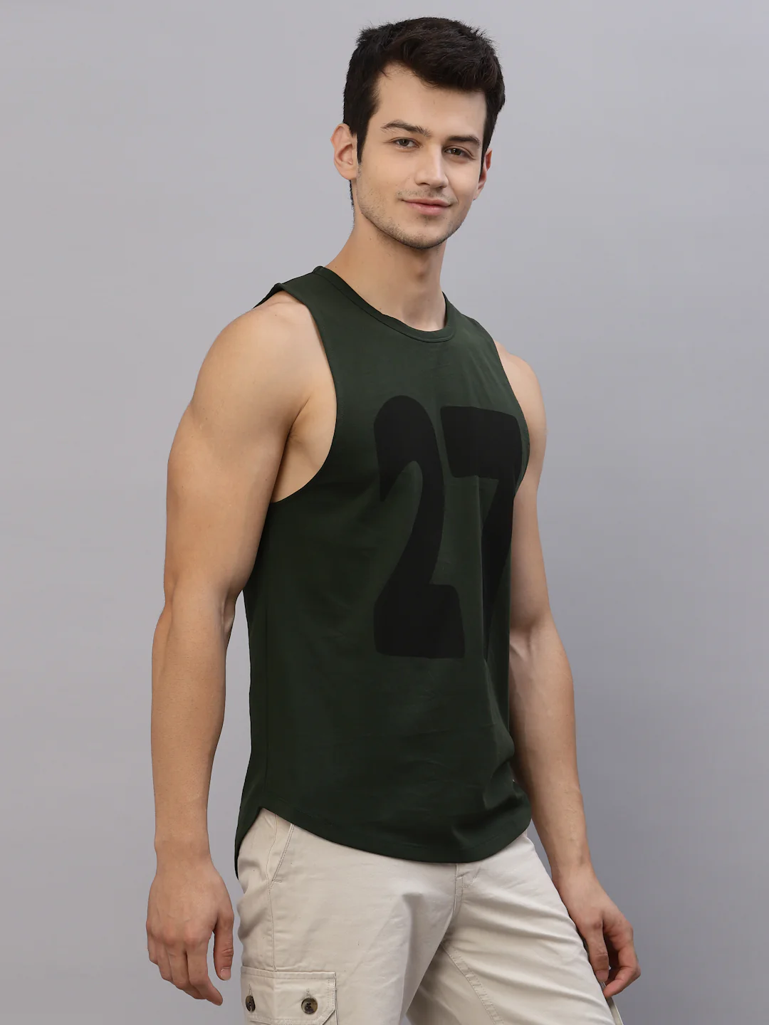 Men Green Printed T-Shirt - Image 4