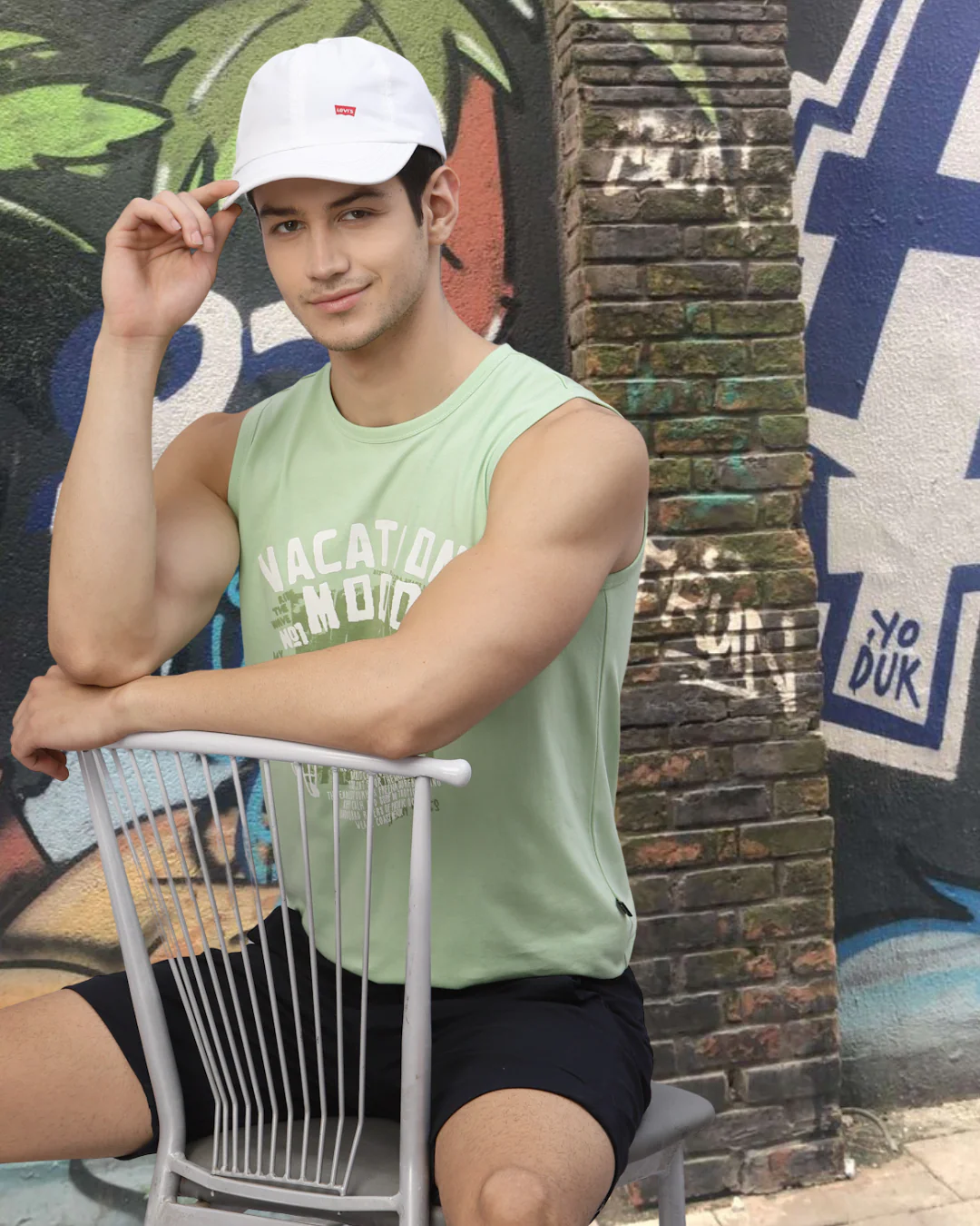 Men Green Printed T-Shirt
