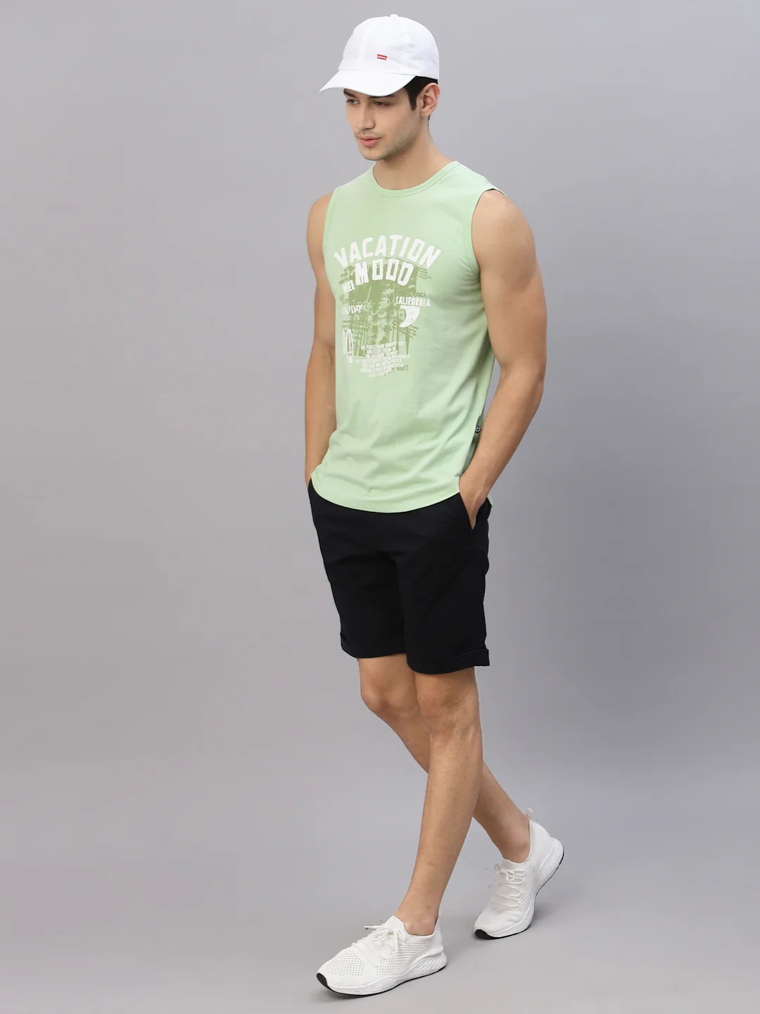 Men Green Printed T-Shirt - Image 2