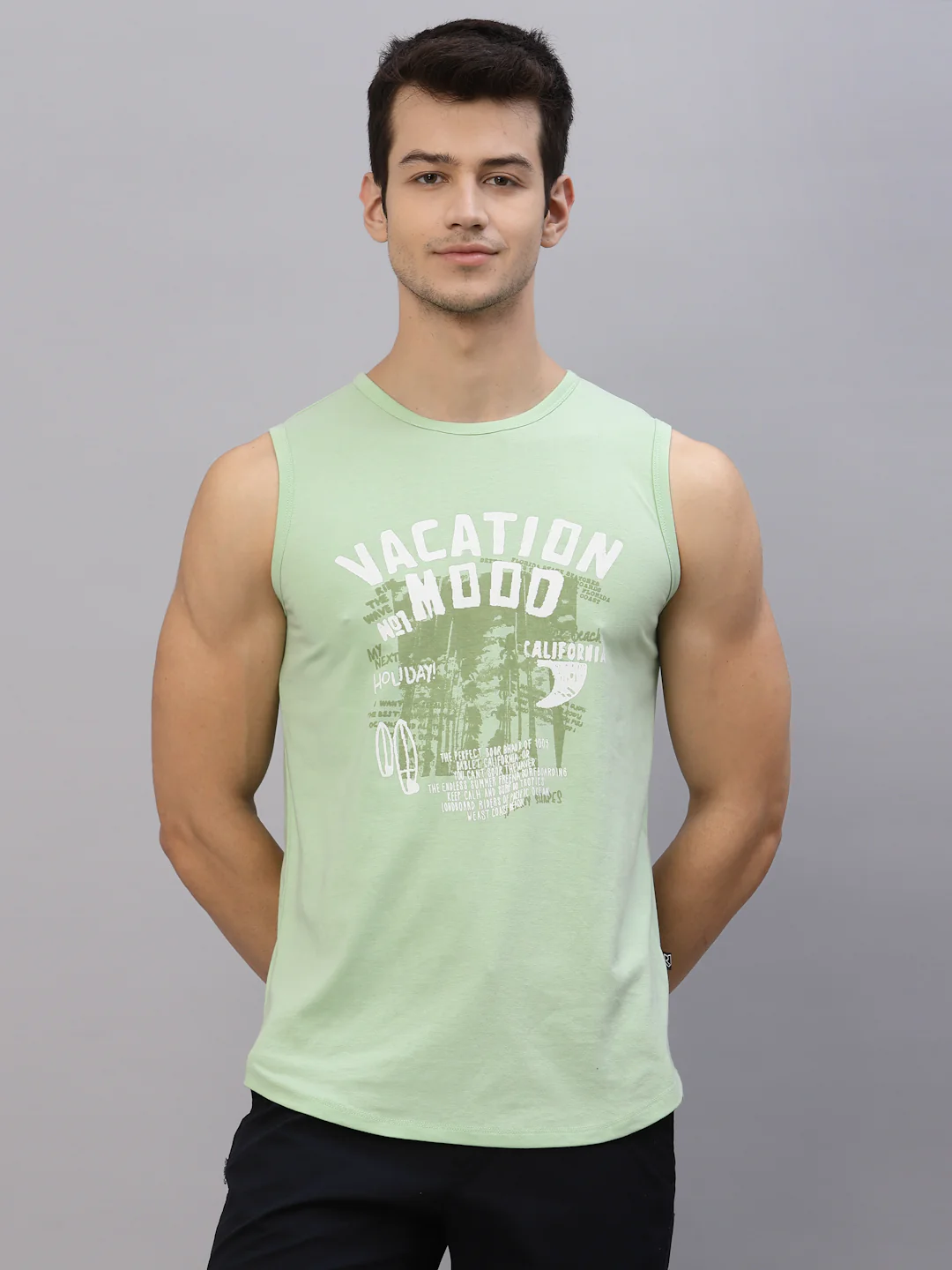 Men Green Printed T-Shirt - Image 3