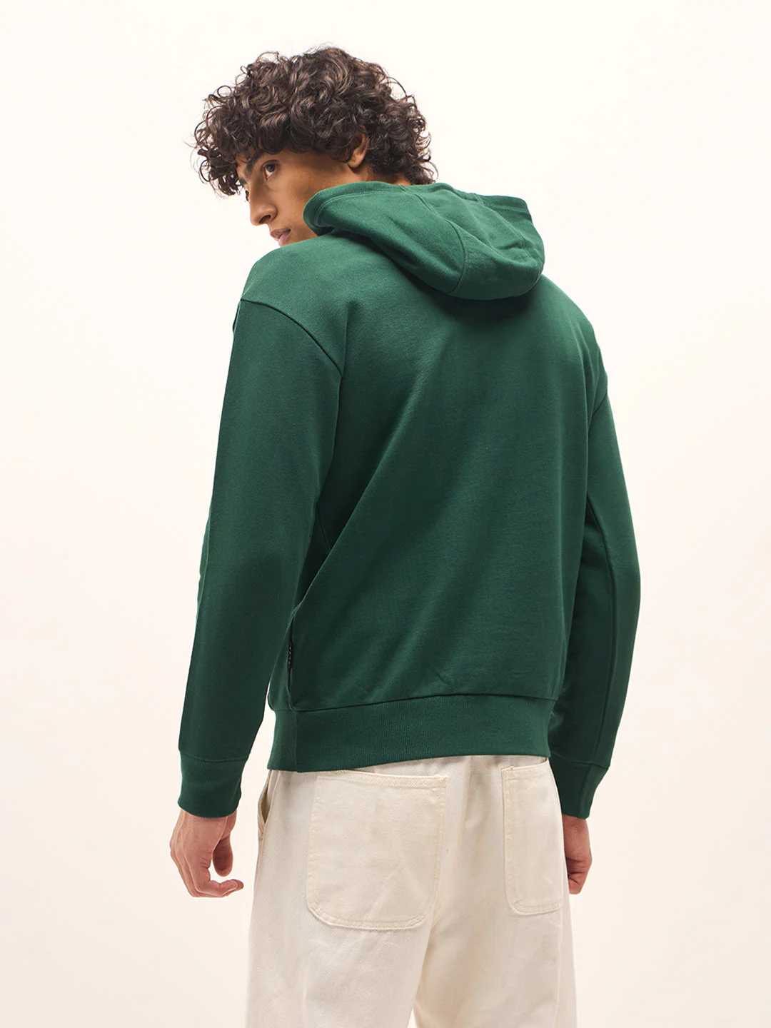 Men Green Relaxed Fit Hoodie - Image 2