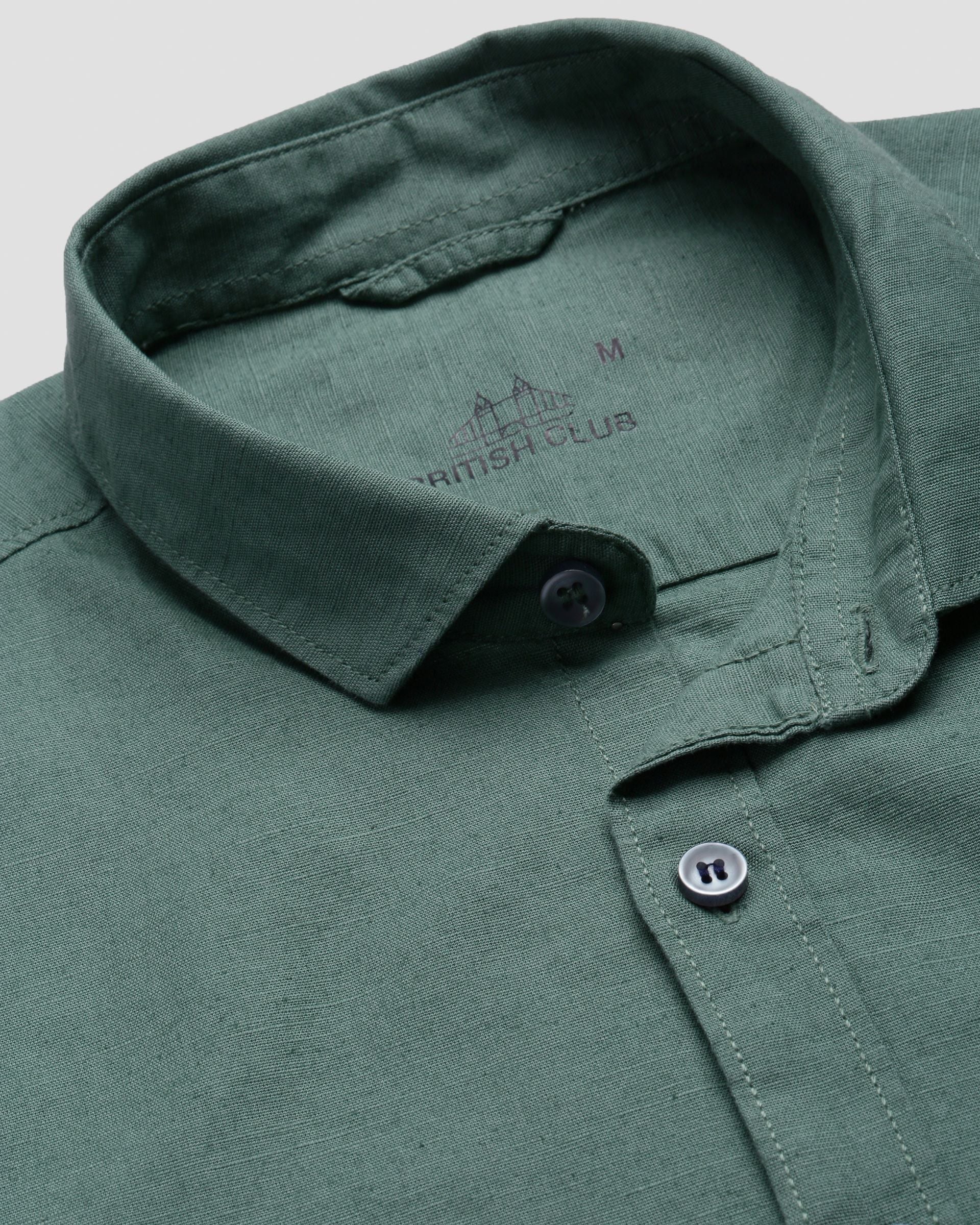 Men Green Slim Fit Shirt - Image 7
