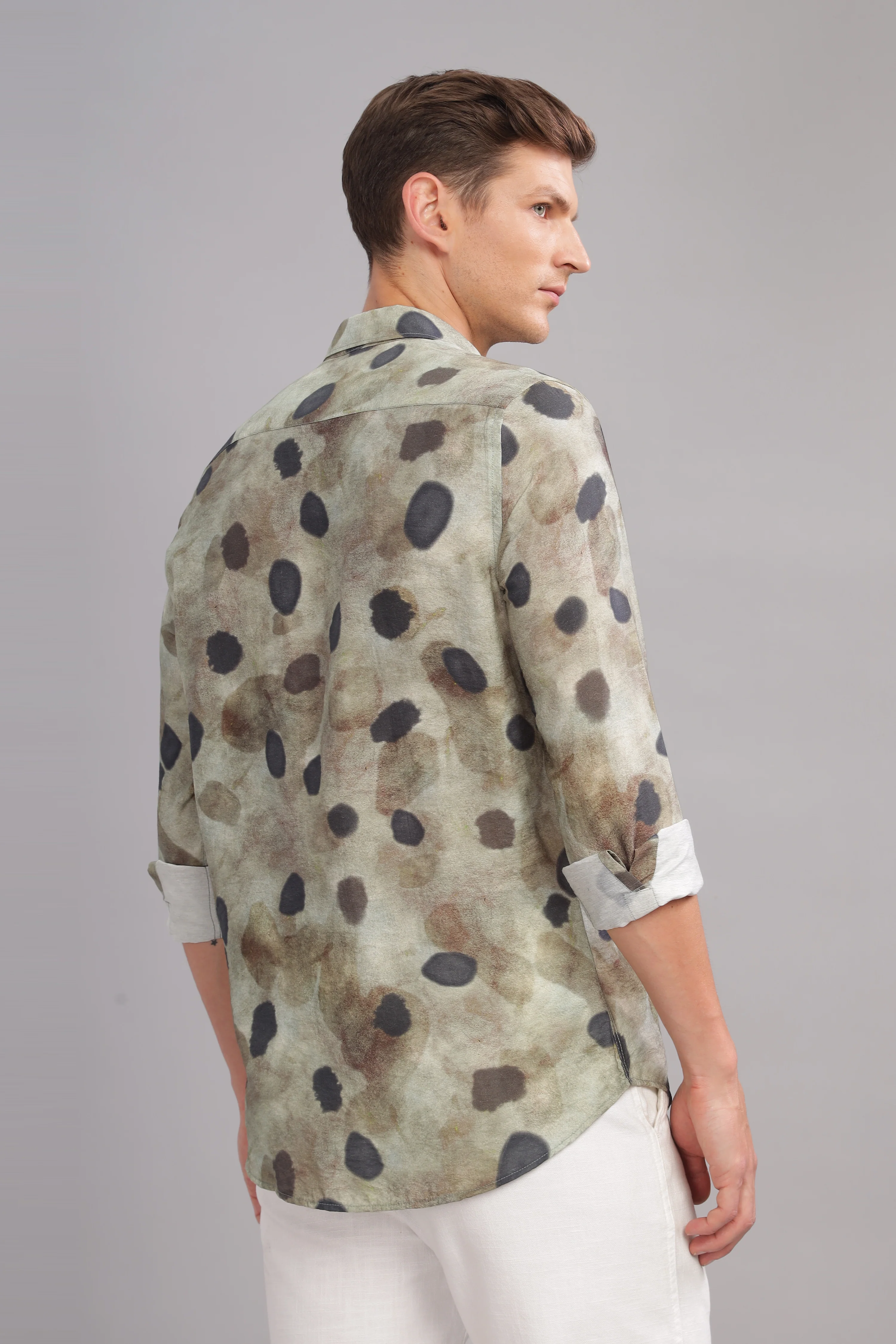 Men Green Slim Fit Shirt - Image 4