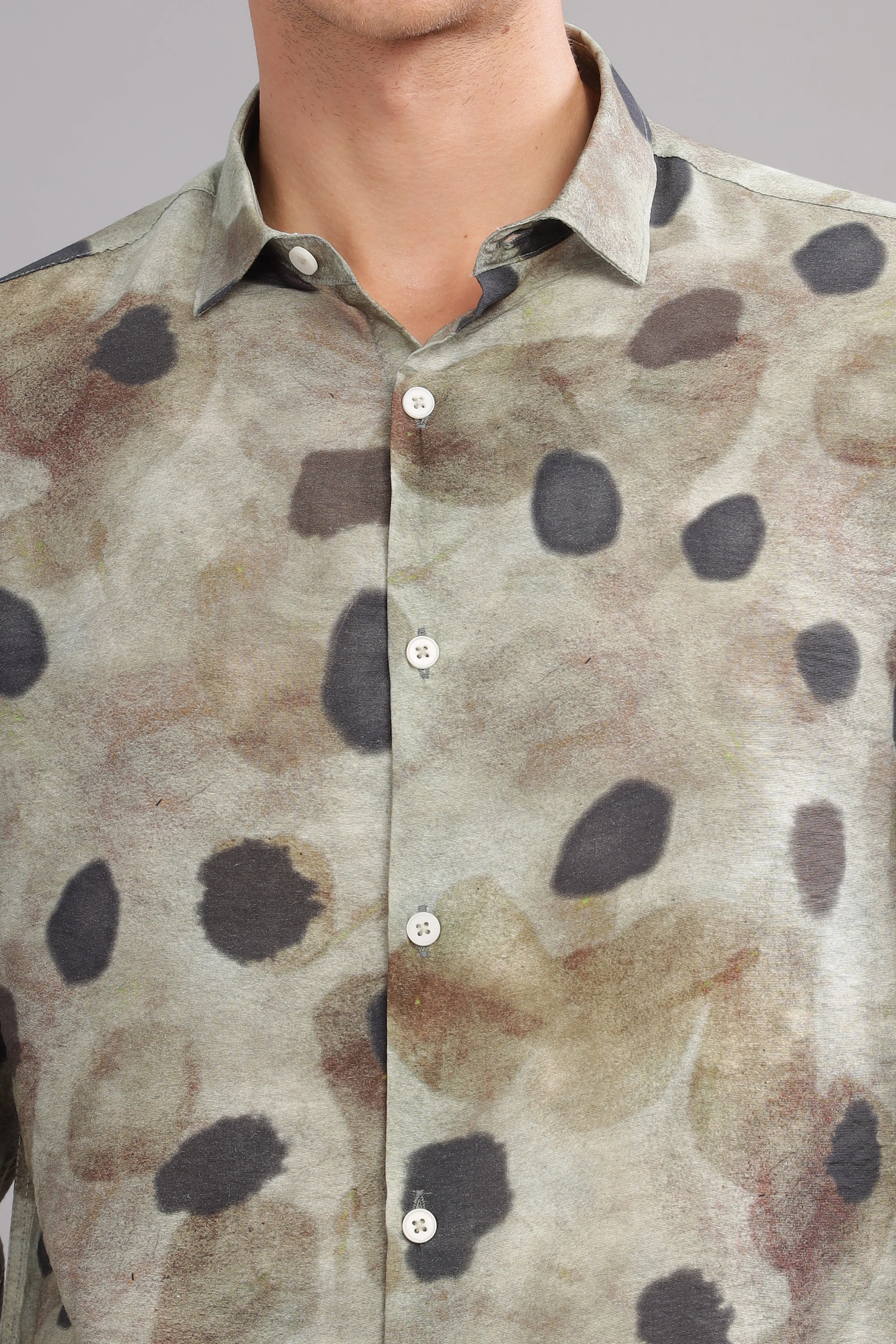 Men Green Slim Fit Shirt - Image 5