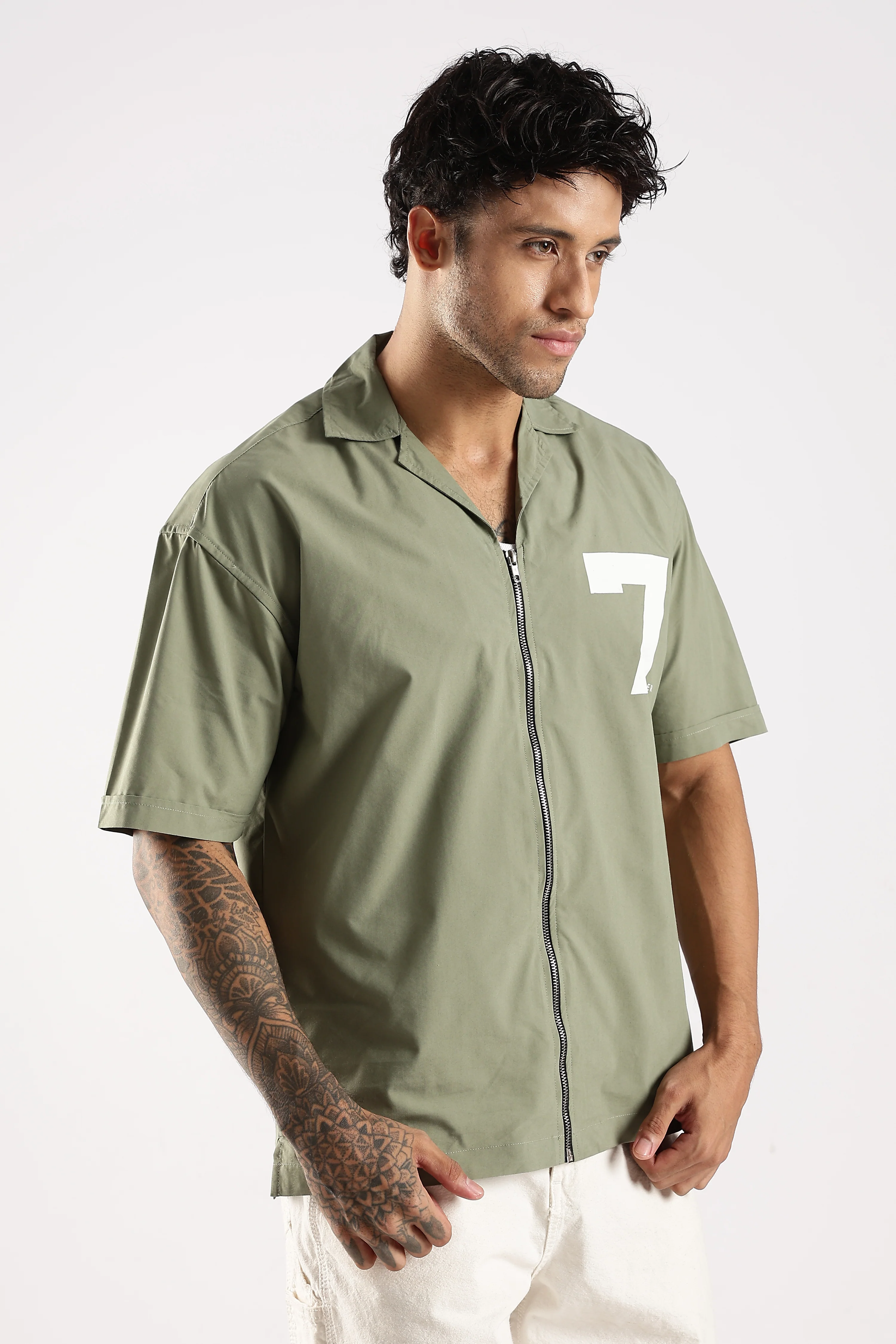 Men Green Slim Fit Shirt - Image 3