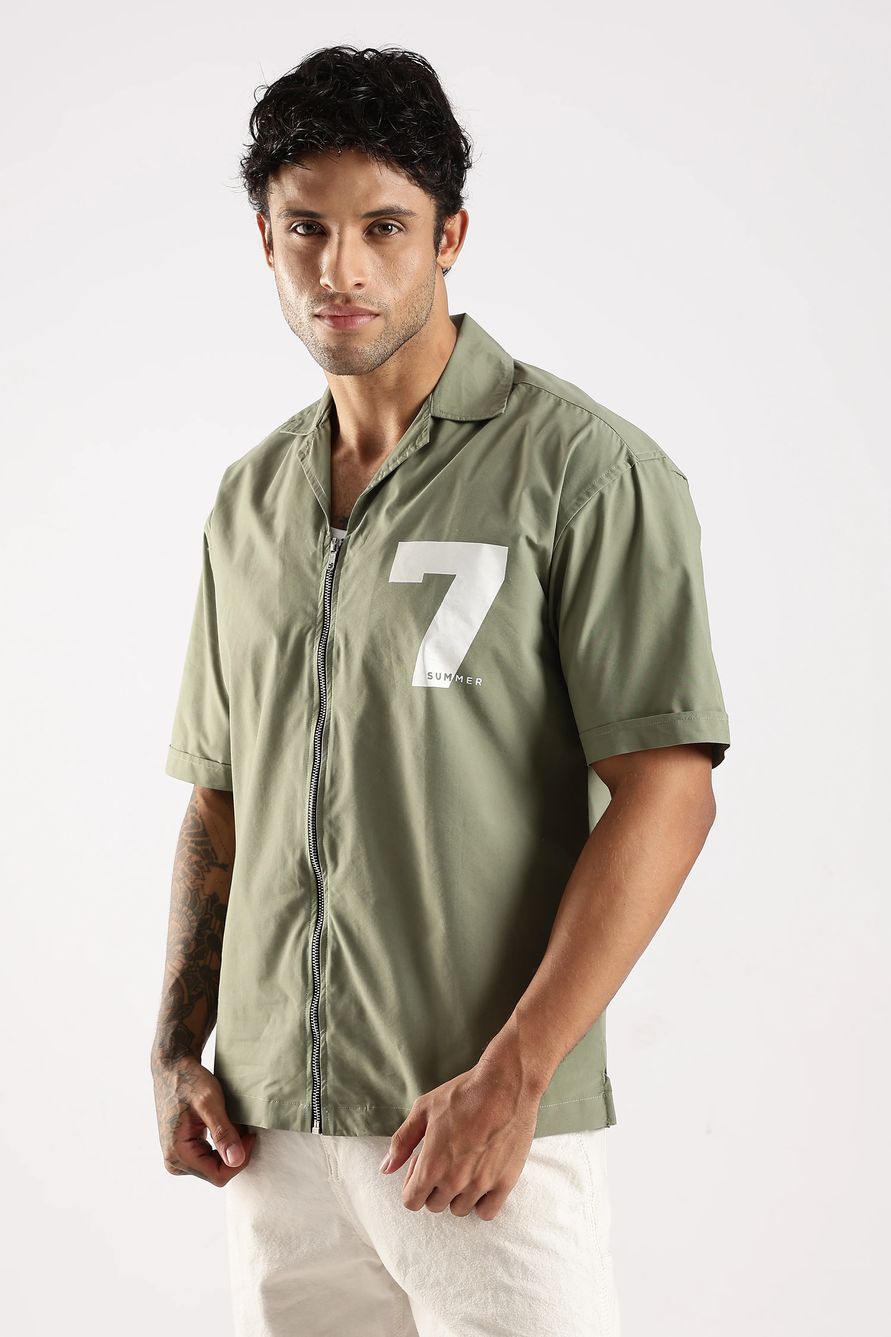 Men Green Slim Fit Shirt - Image 4