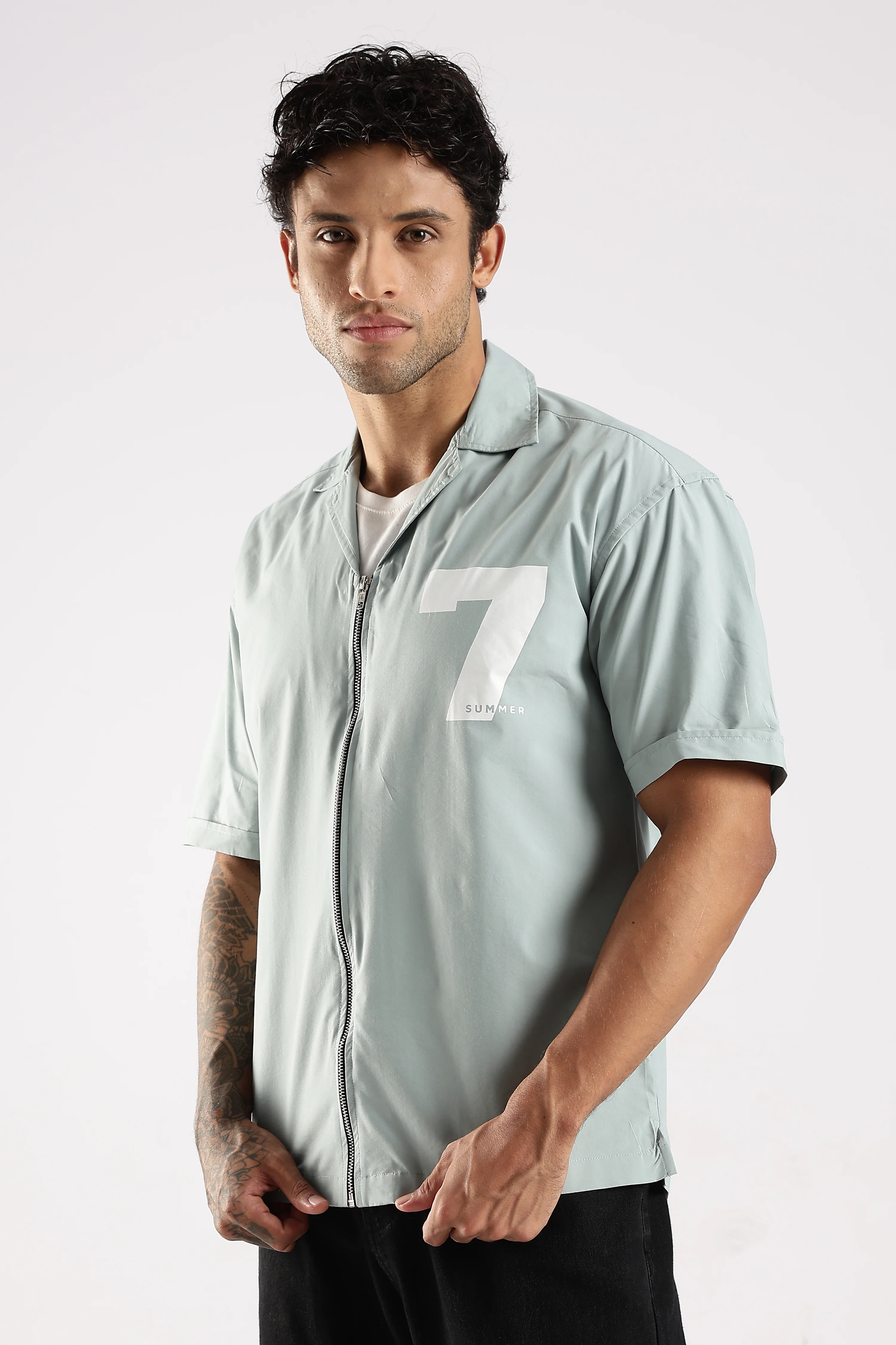 Men Green Slim Fit Shirt - Image 4