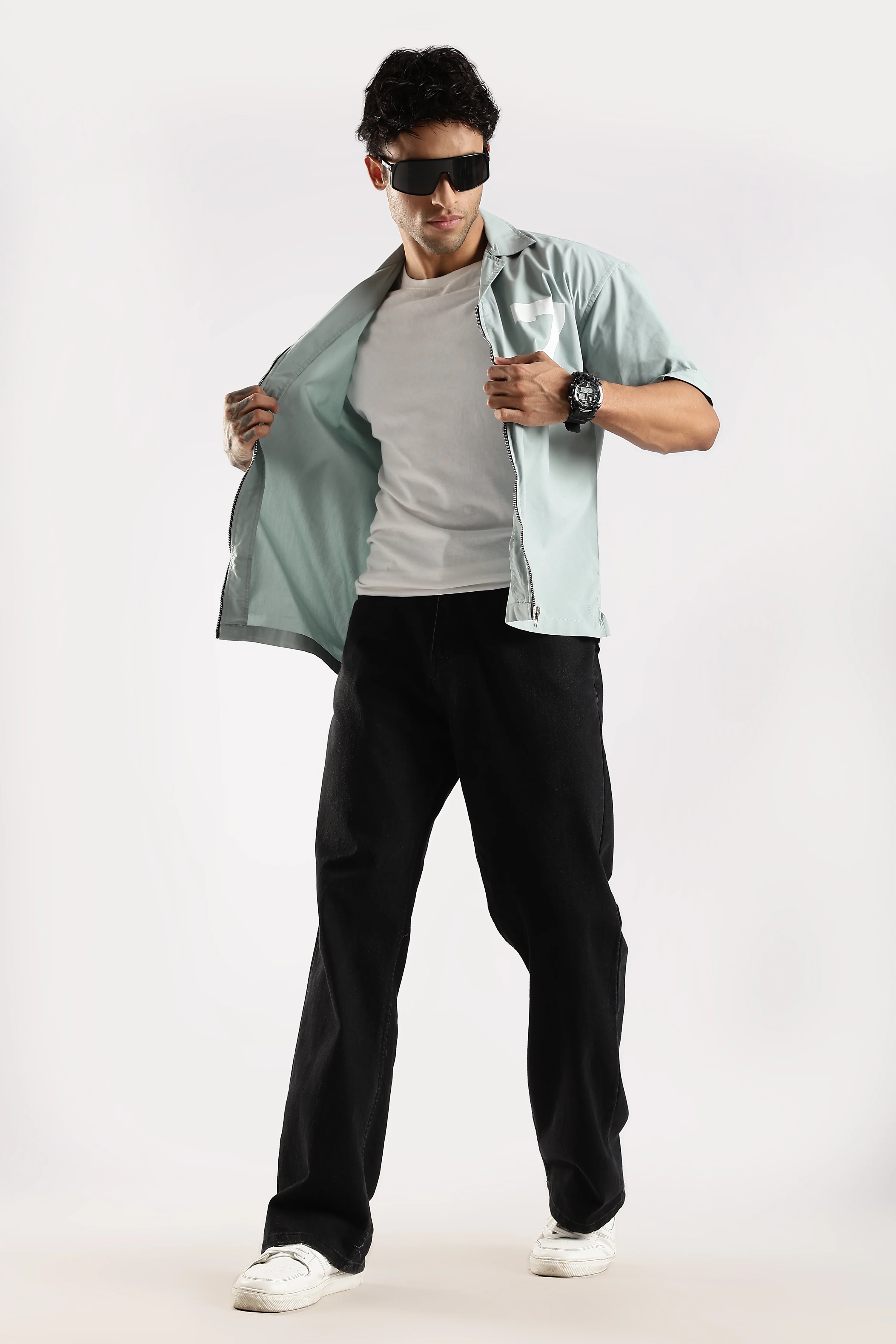 Men Green Slim Fit Shirt - Image 8