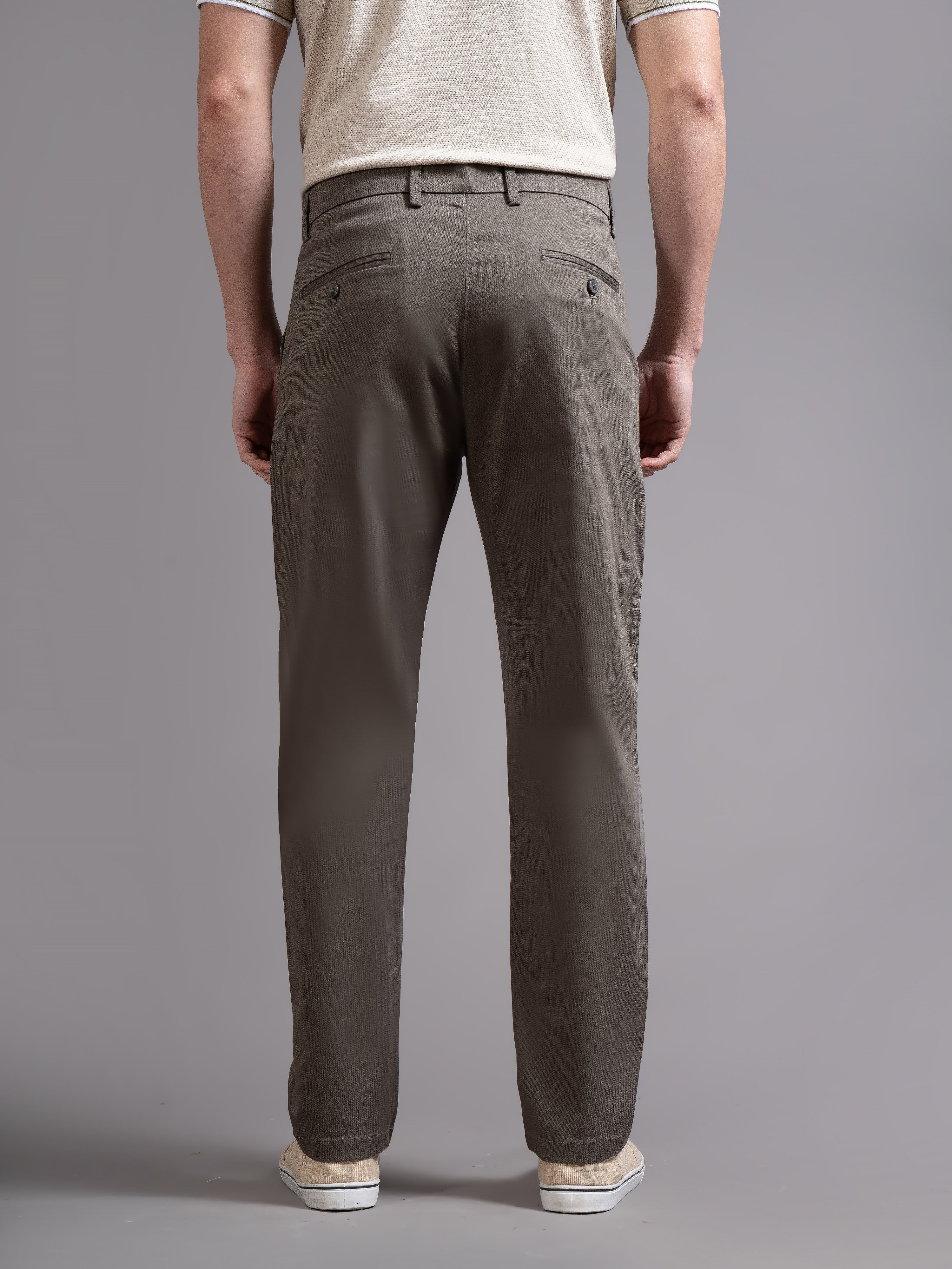 Men Green Smart Slim Fit Chinos - Image 4