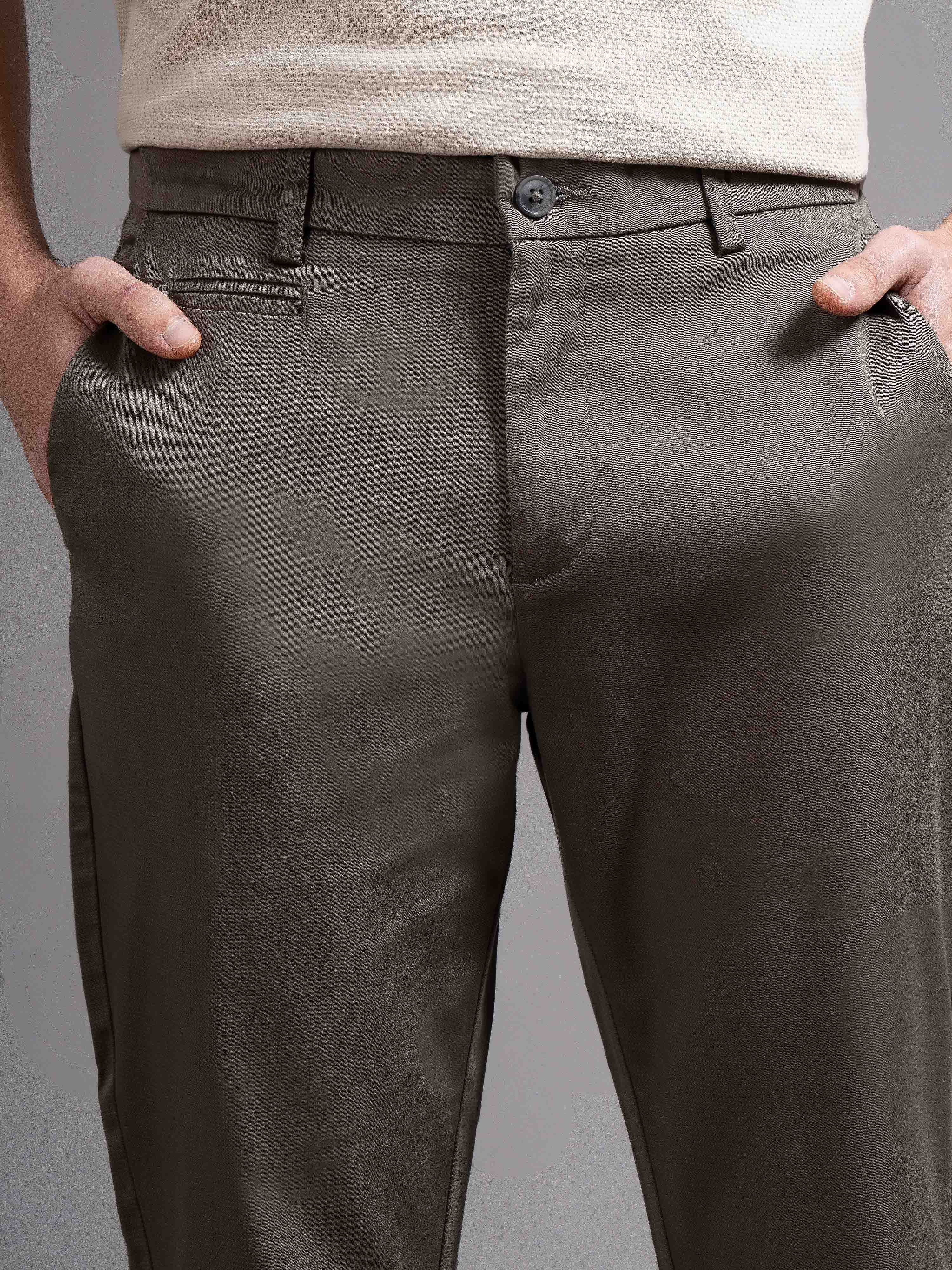 Men Green Smart Slim Fit Chinos - Image 6