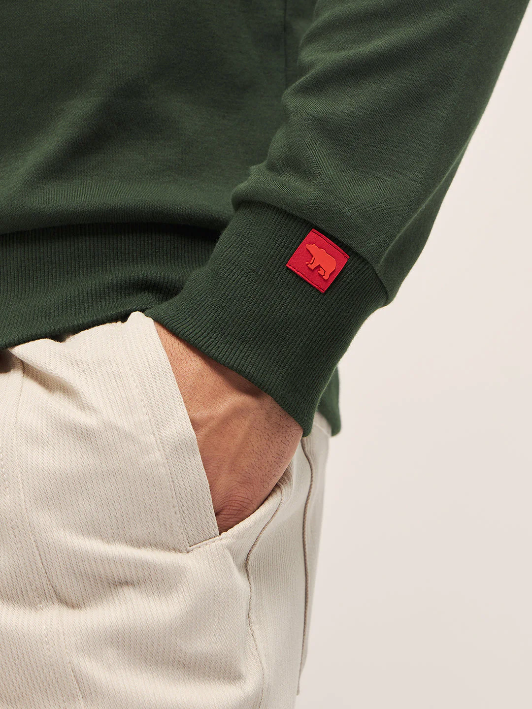 Men Green Solid Slim Fit Polo Collar T-shirt - Image 6