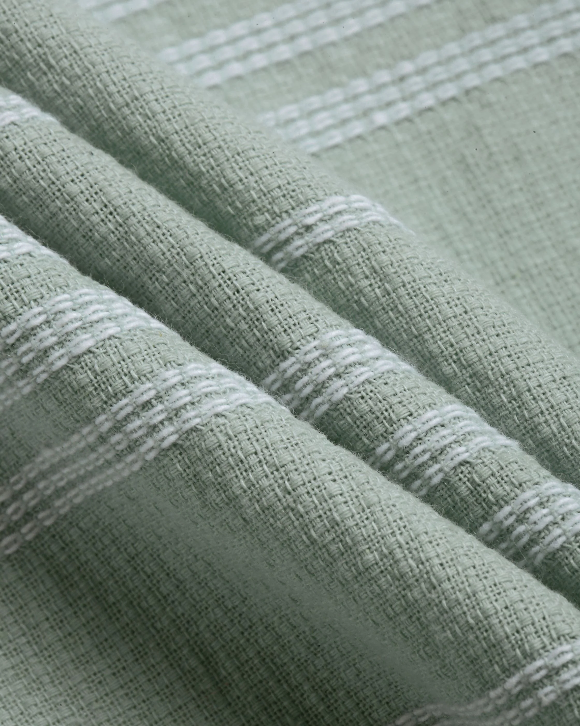 Men Green Striped Shirt - Image 8