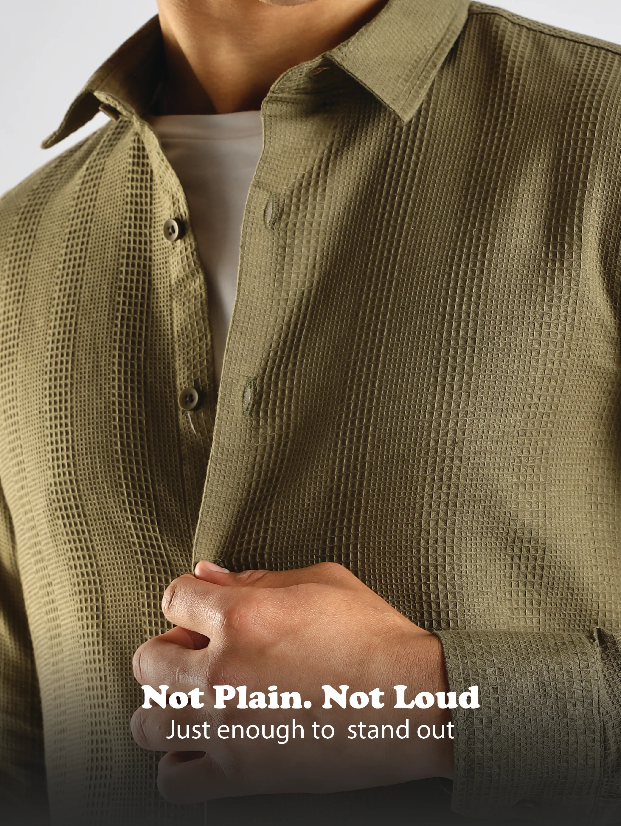 Men Green Textured Cotton Shirt - Image 15