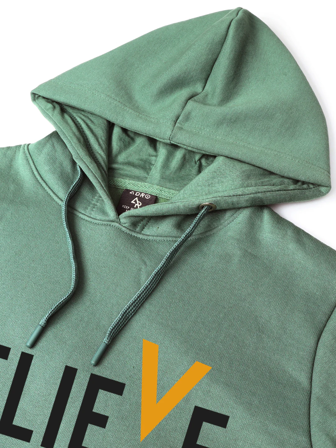 Men Green Printed Hoodie - Image 5