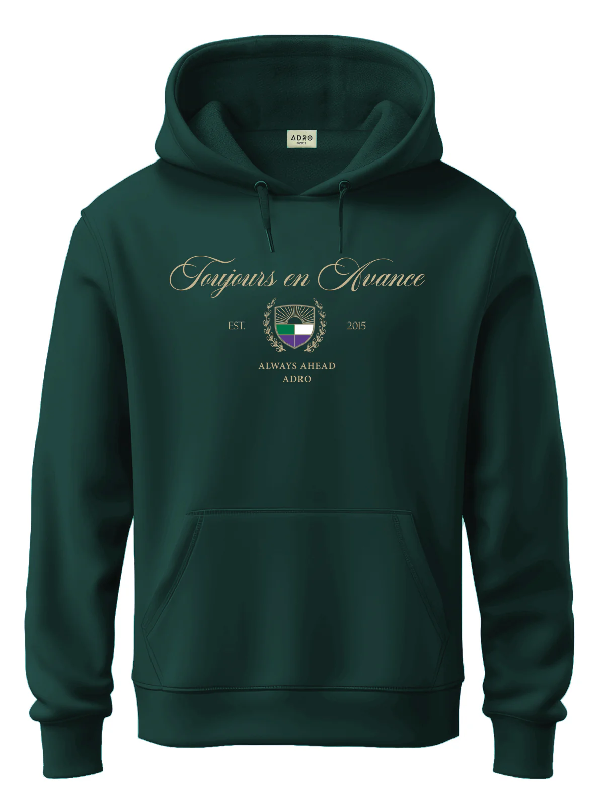 Men Green Printed Hoodie - Image 4