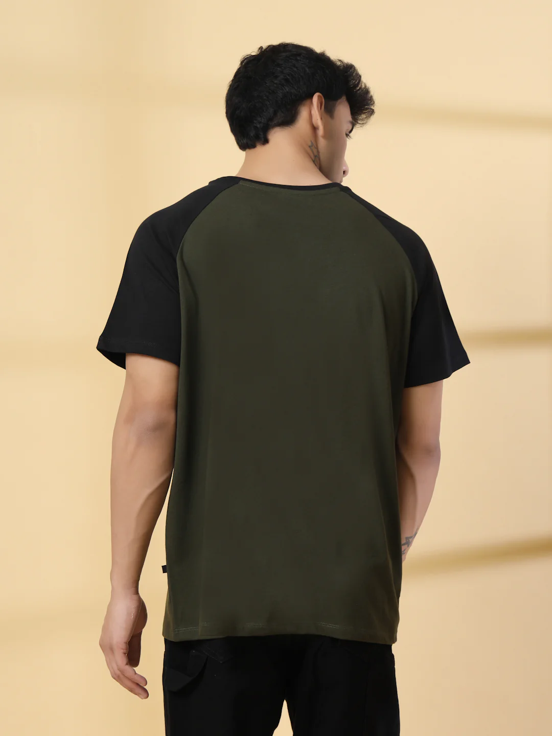 Men Green Typography Oversized T-Shirt - Image 5