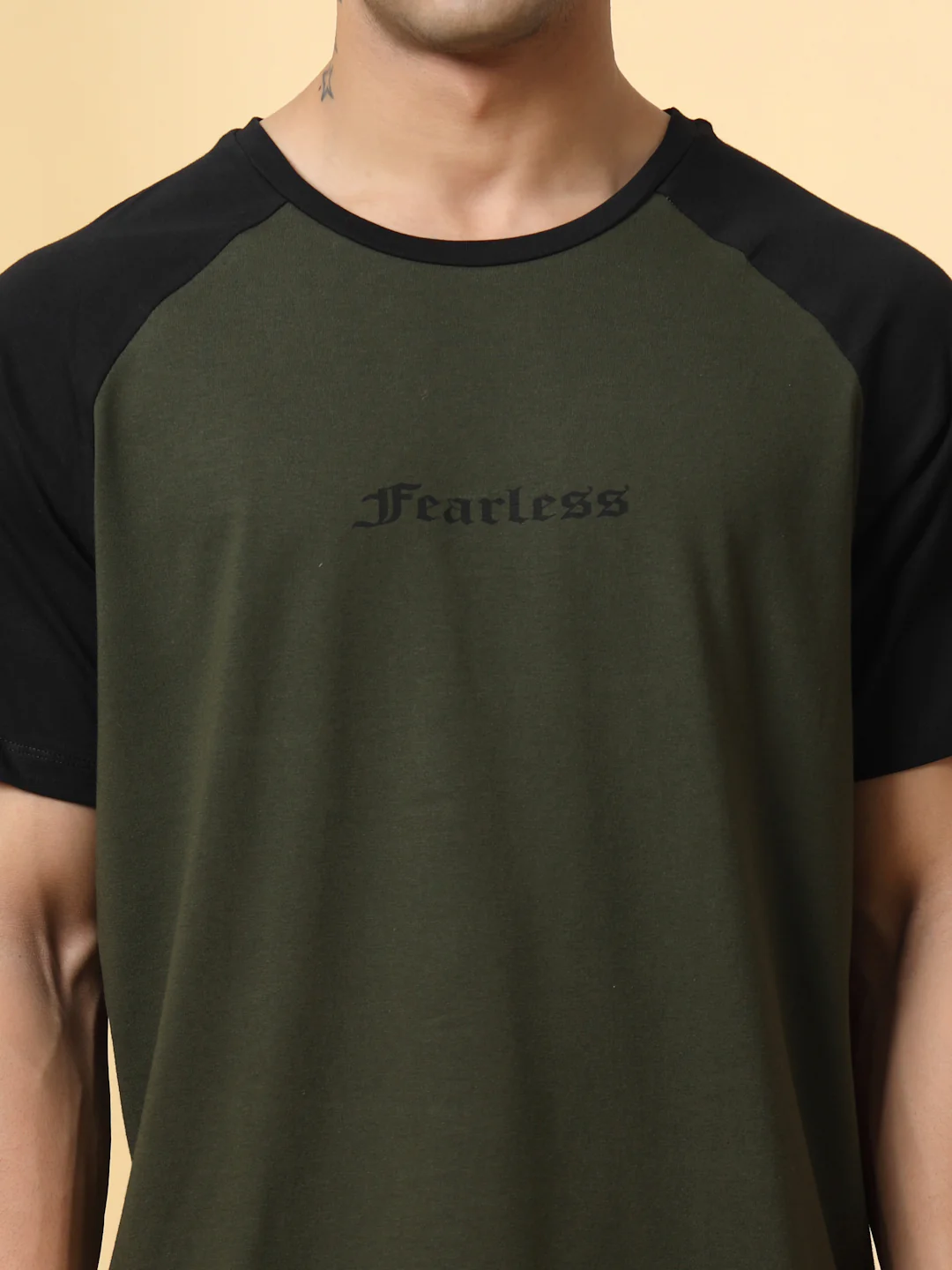 Men Green Typography Oversized T-Shirt - Image 6