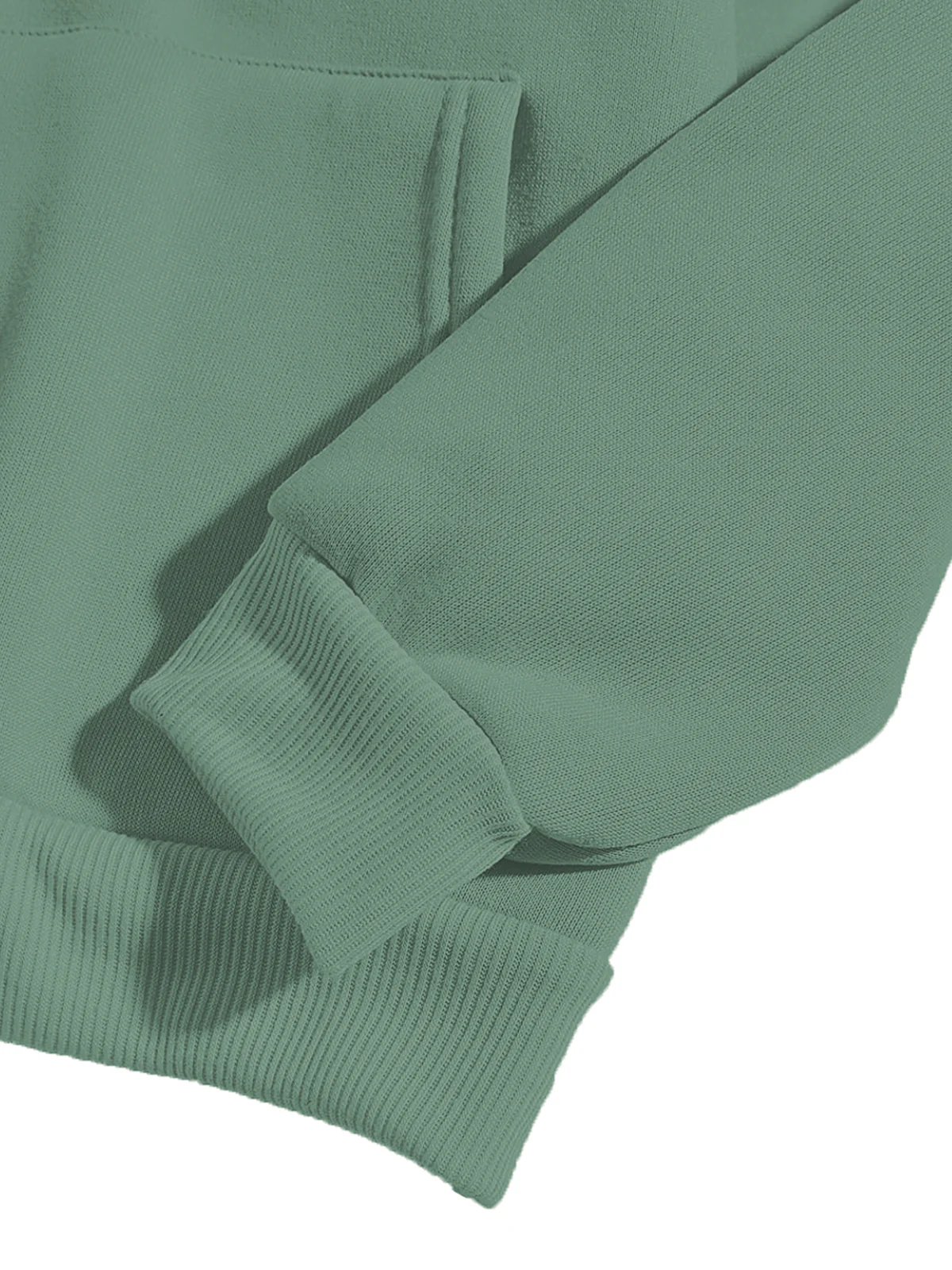 Men Green Printed Hoodie - Image 5